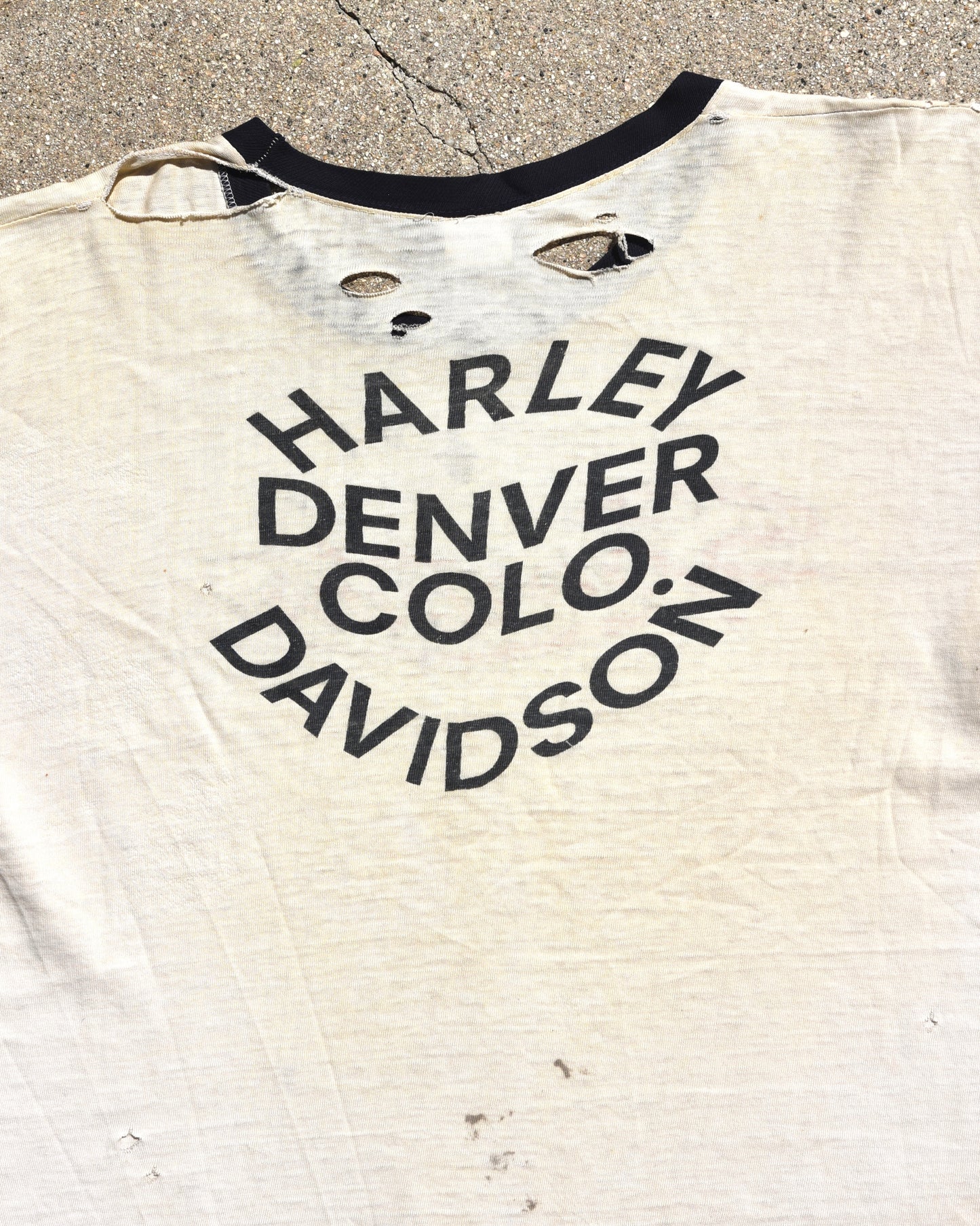 1970s Harley Davidson Sportster Ringer Tshirt