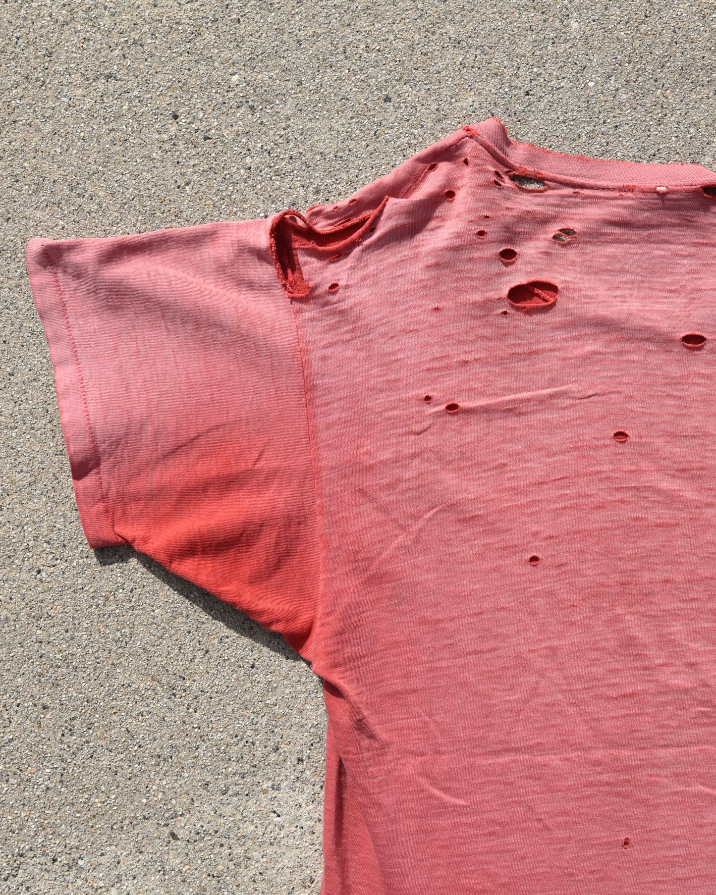 1960s Thrashed and Sun Faded Champion Mapleton PE Tshirt