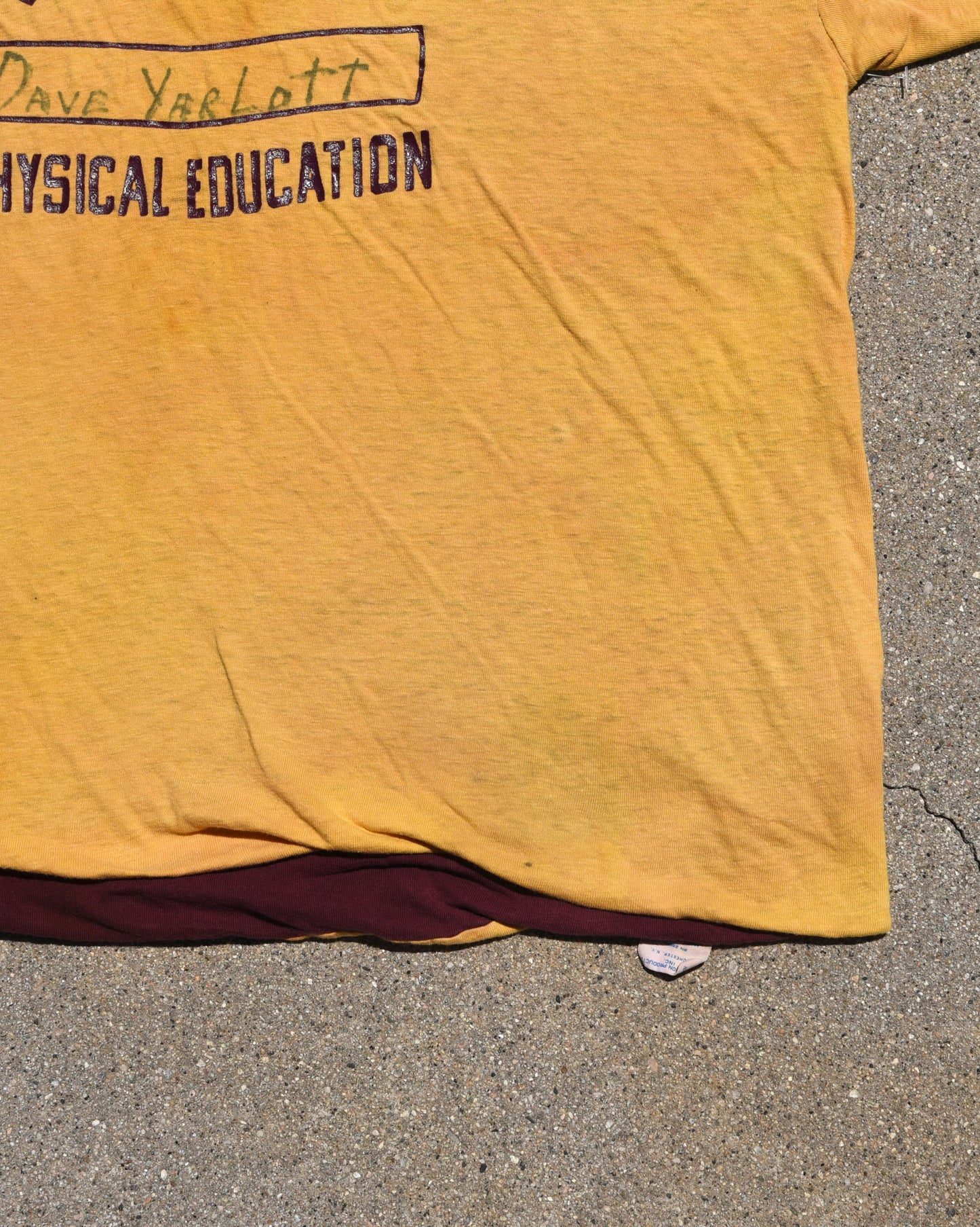 1970s Vintage Physical Education Double Face Tshirt
