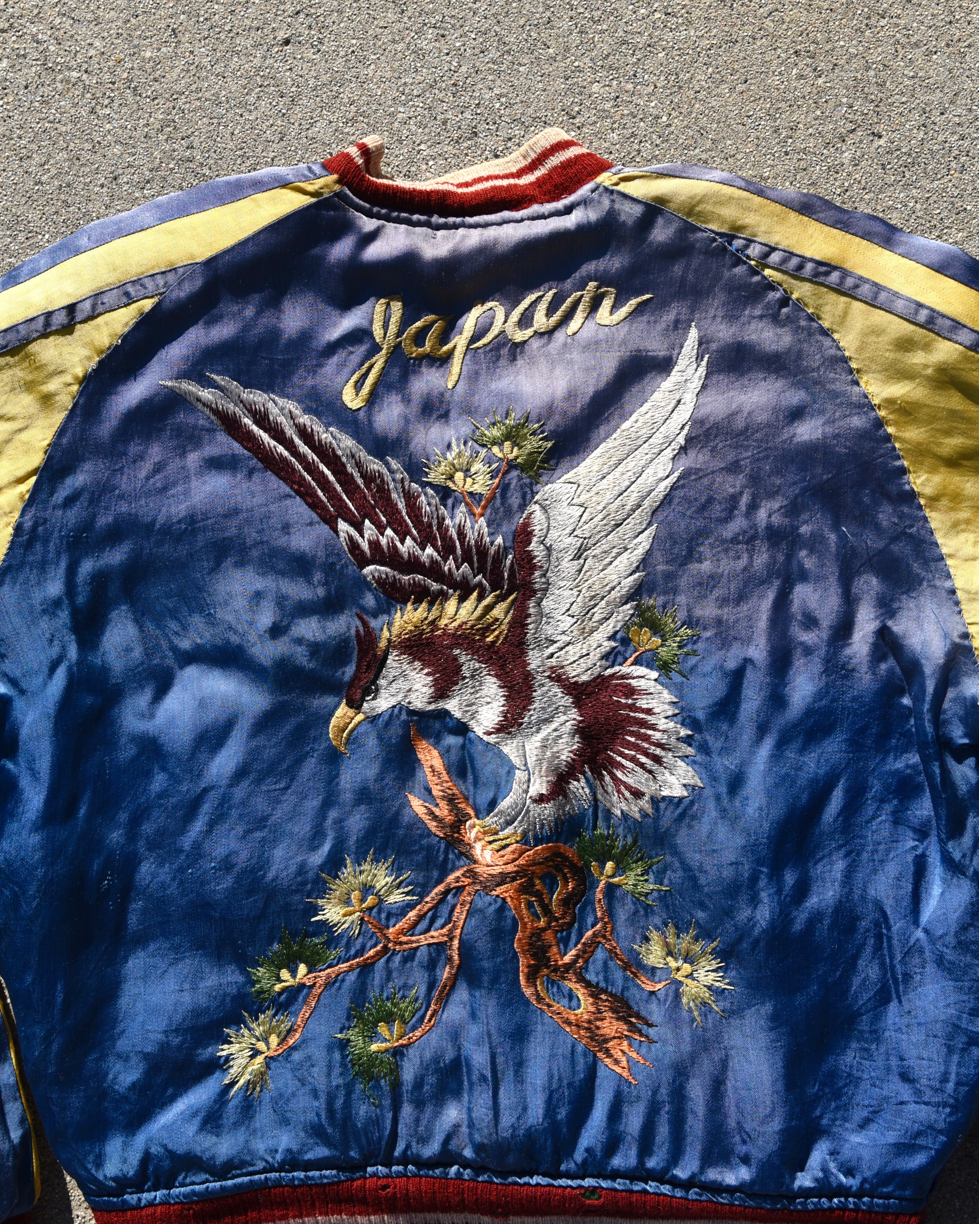 ジャケット・アウター 50's Sukajan Vtg Japanese Souvenir Satin Rayon Embroidered Shirt Jacket