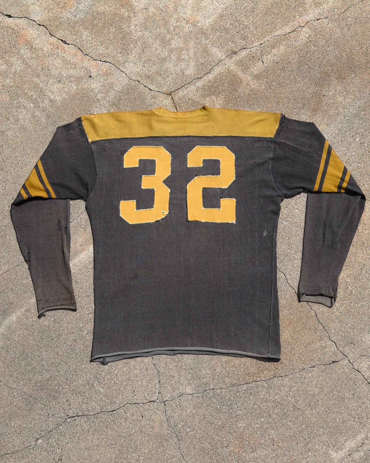 1950s Sun Faded Cotton Football Jersey