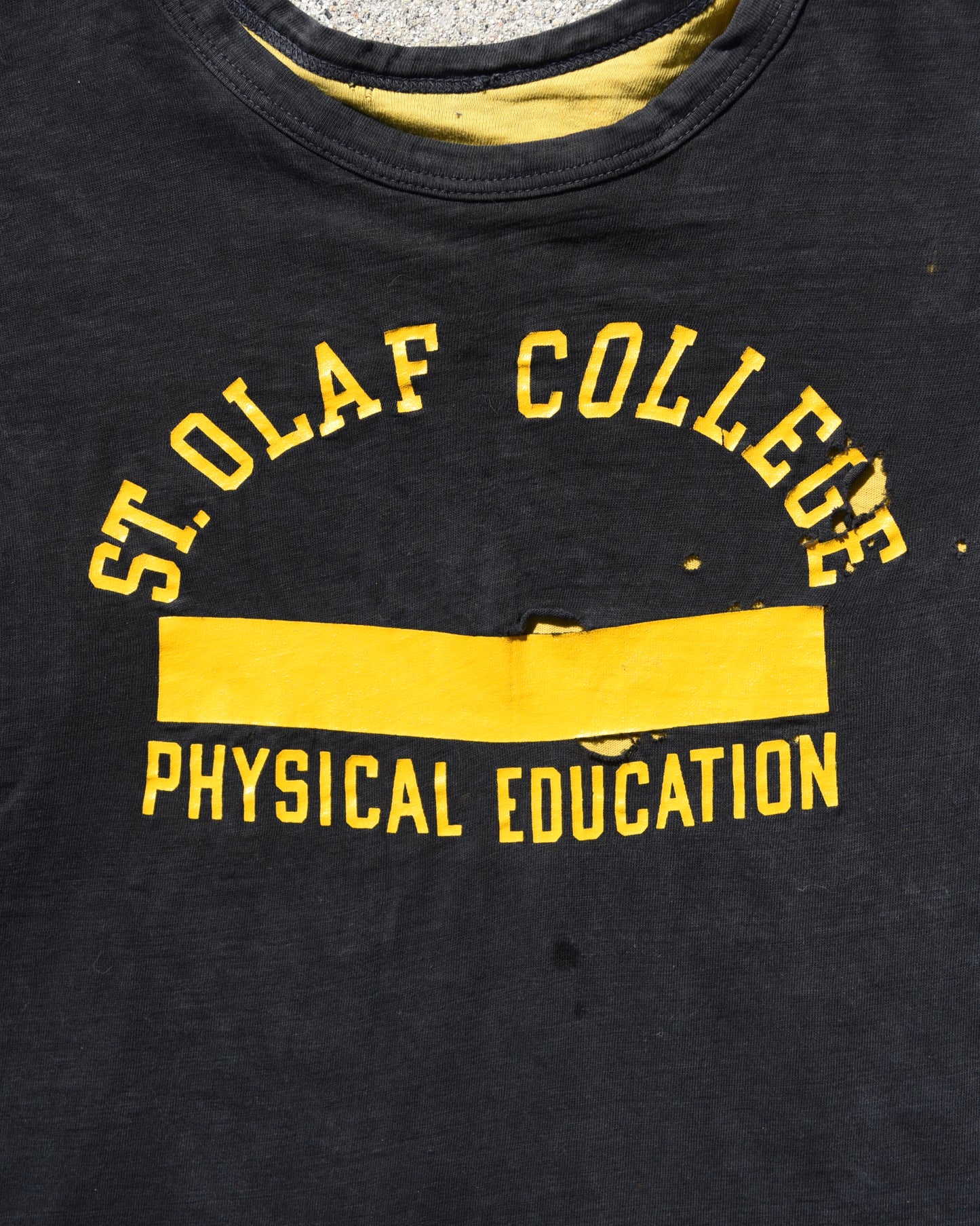 1960s Champion St Olaf College Reversible Double Face Phys Ed Tshirt