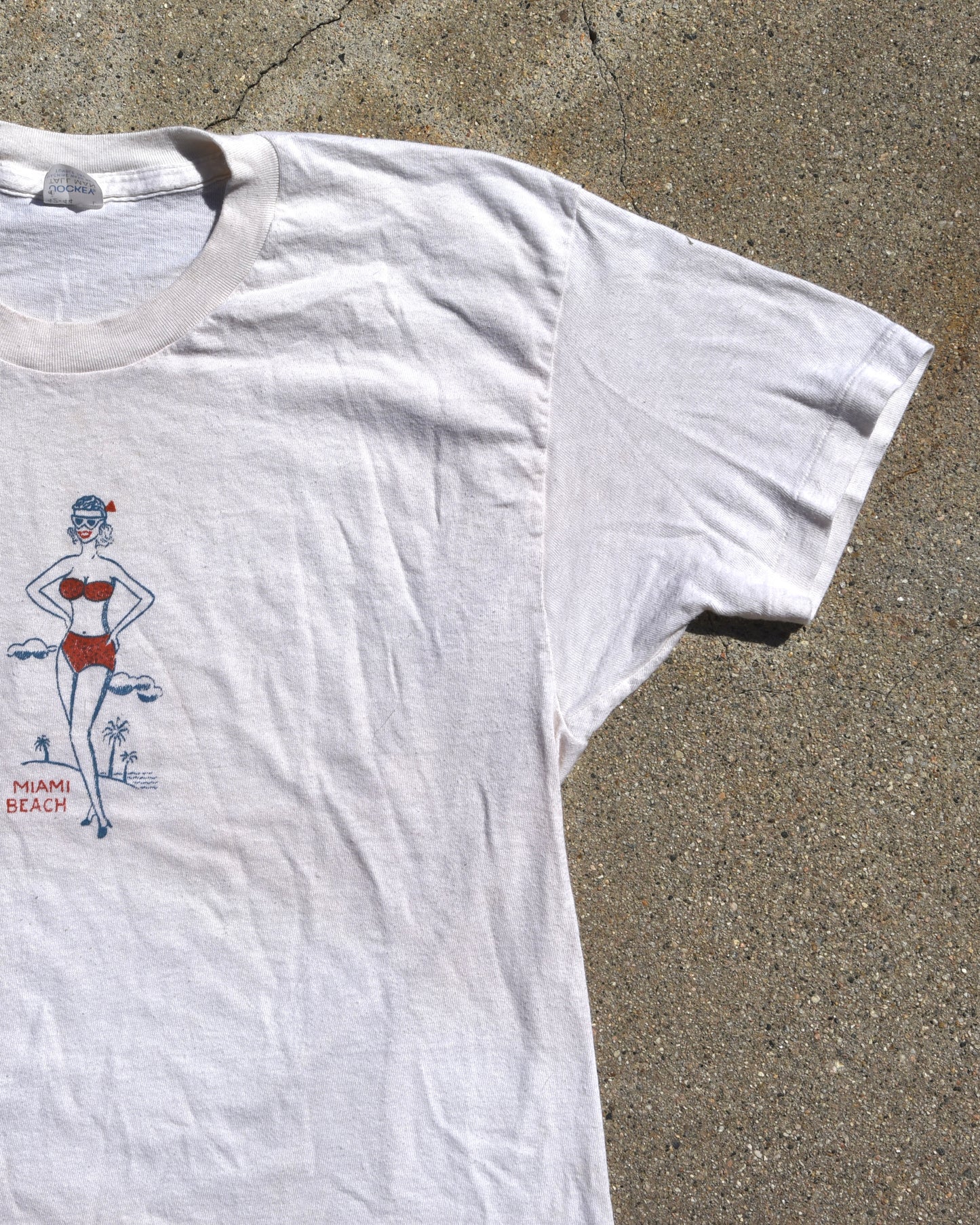 1960s Miami Beach Stenciled Tshirt