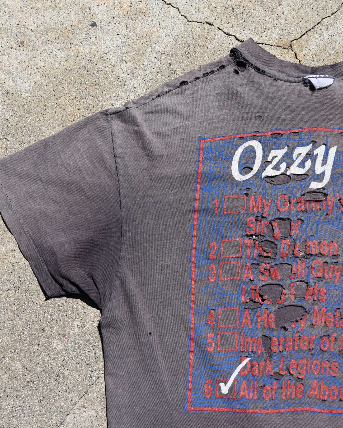 1980s Thrashed and Sun Faded Ozzy Osbourne Is… Tshirt
