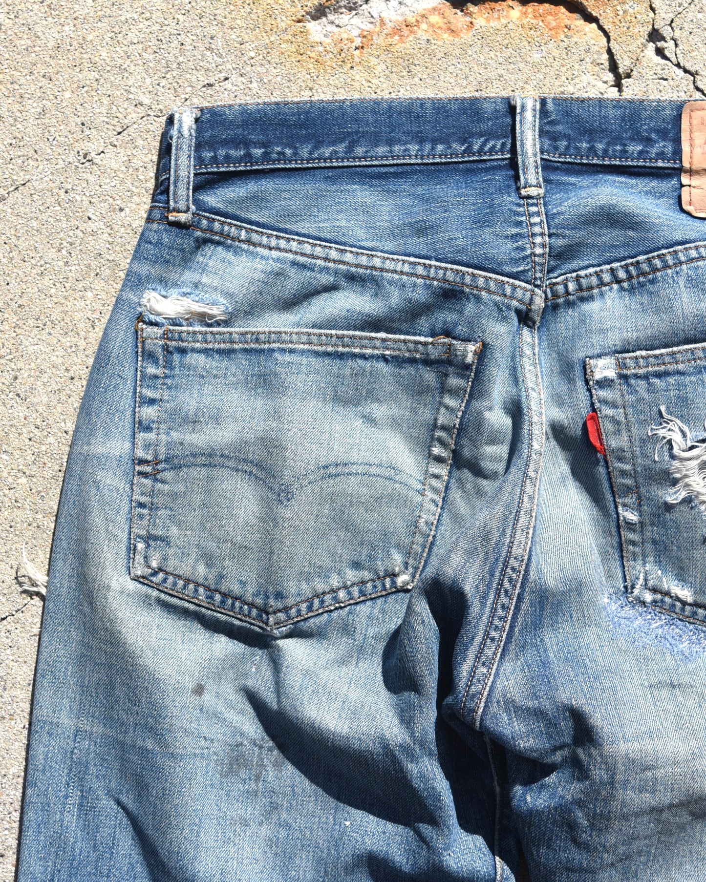 1960s Thrashed Levi’s 501xx Denim Jeans