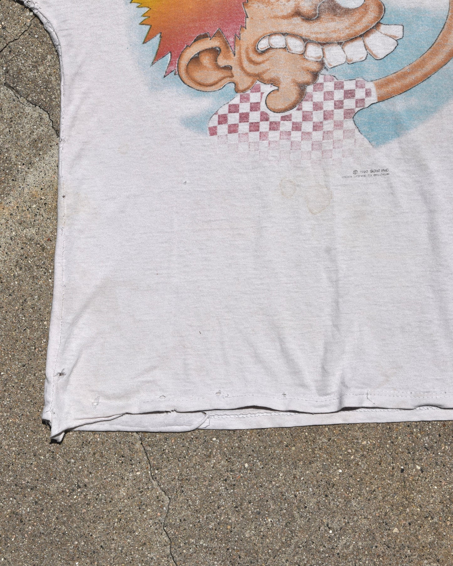1990 Grateful Dead Ice Cream Kid Europe Tour Tshirt
