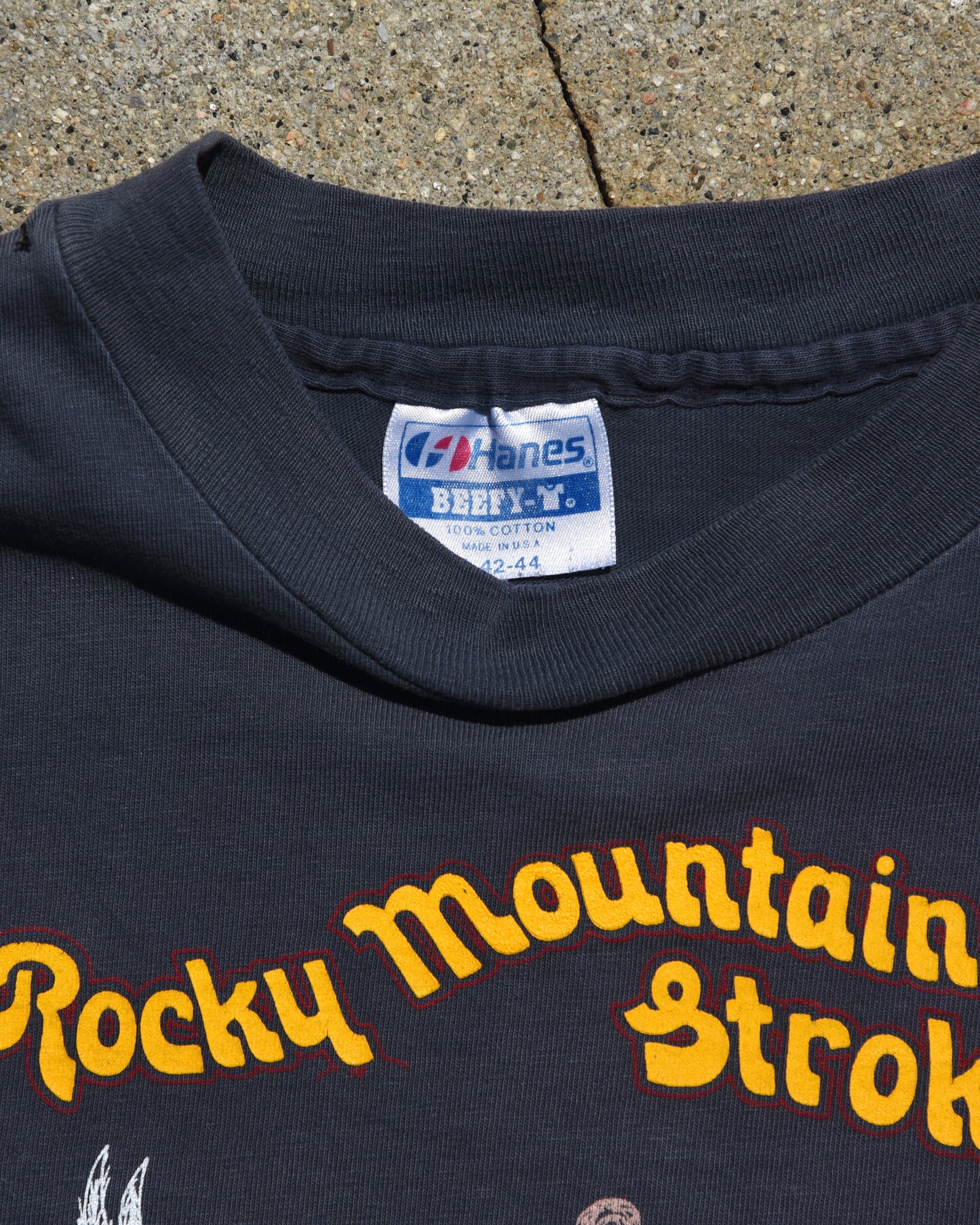 1980s Rocky Mountain Strokers Cropped Harley Davidson Tshirt