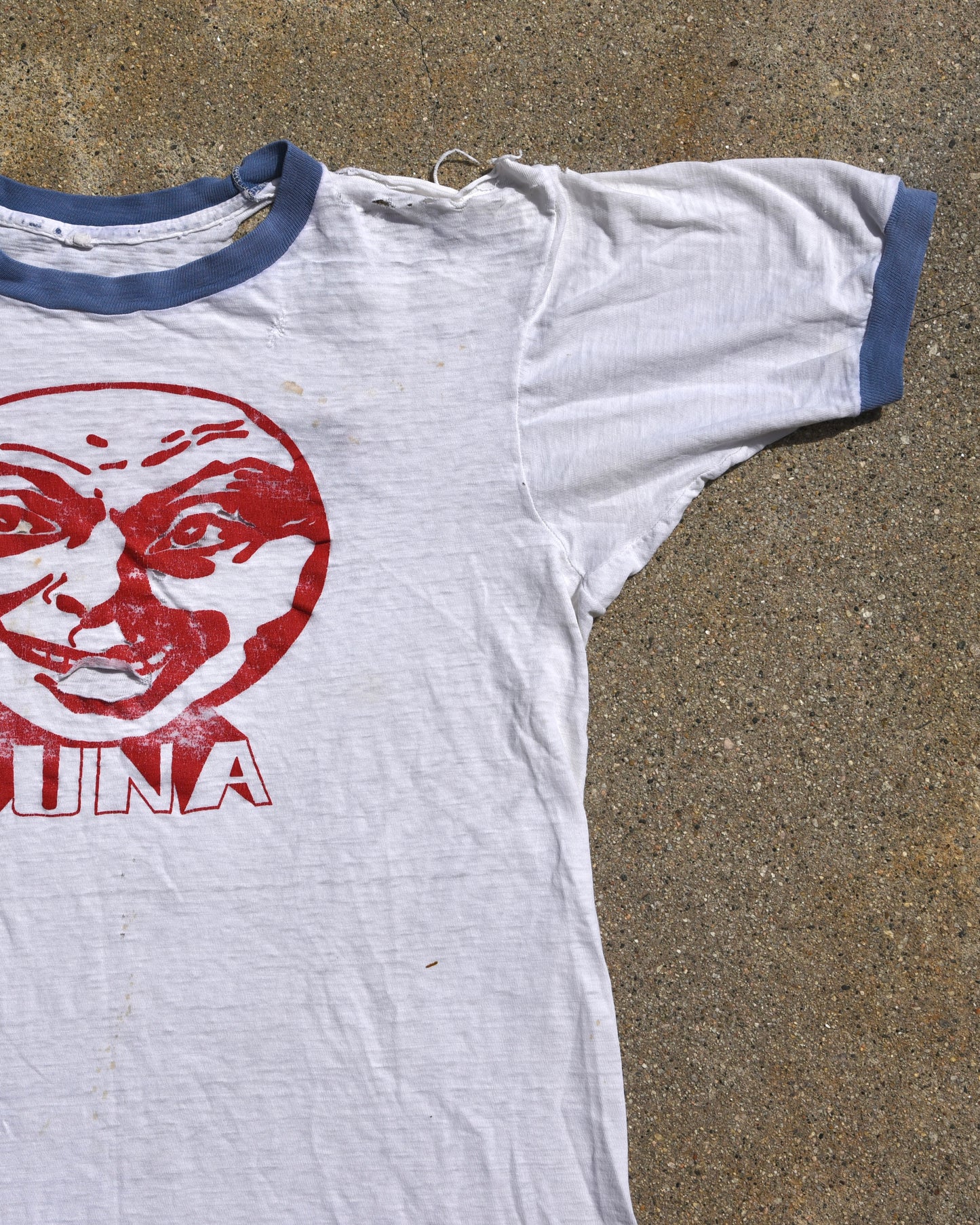 1970s Thrashed Luna Bar Ringer Tshirt