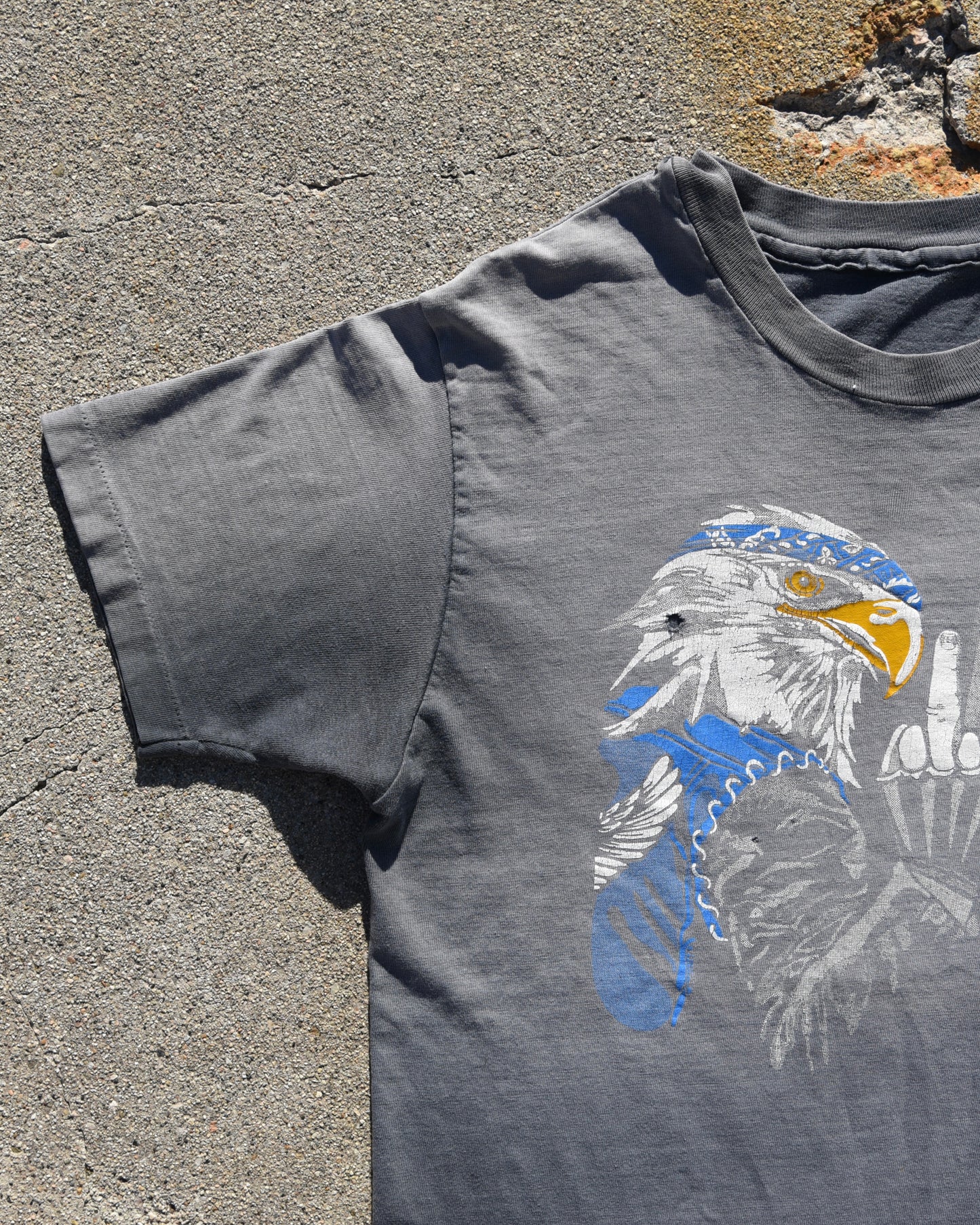 1980s Faded Harley This Birds For You Tshirt