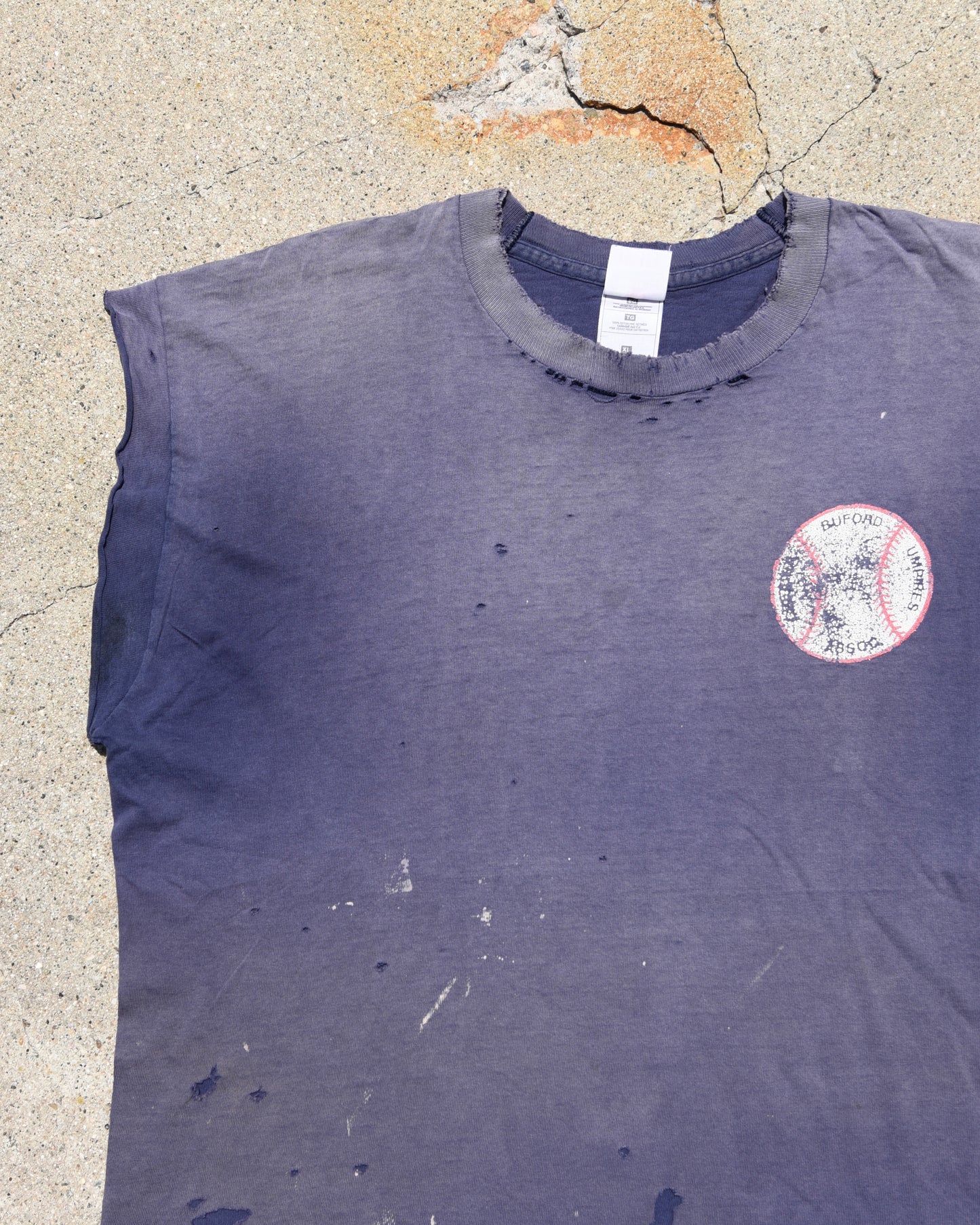 1990s Thrashed and Sun Faded Baseball Cutoff Tshirt