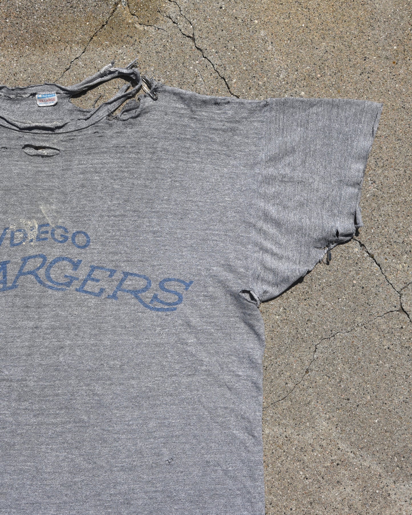 1970s Thrashed San Diego Chargers Tshirt