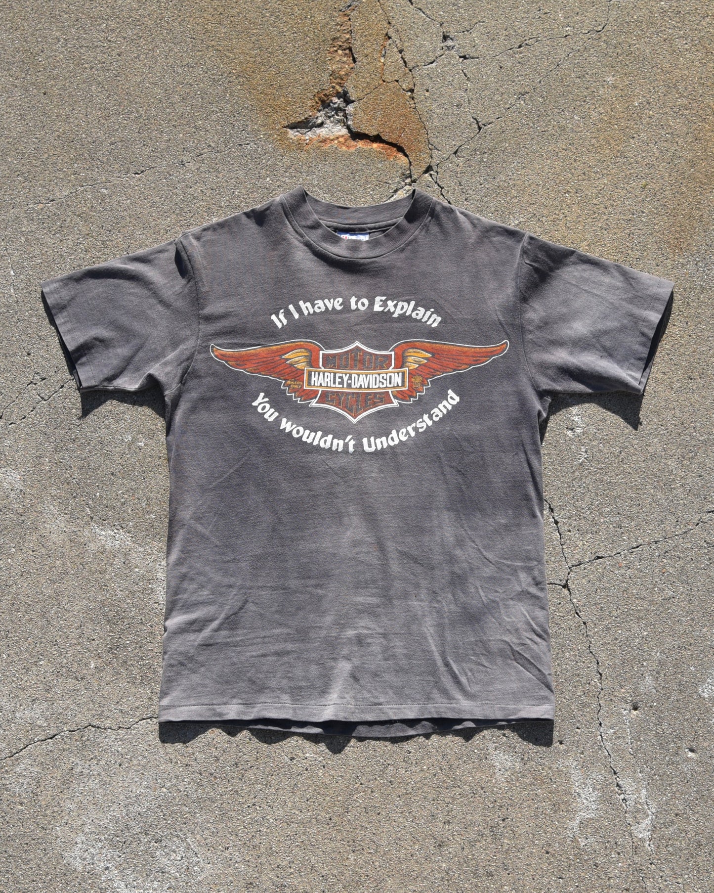 1980s Sun Faded Harley Davidson Tshirt
