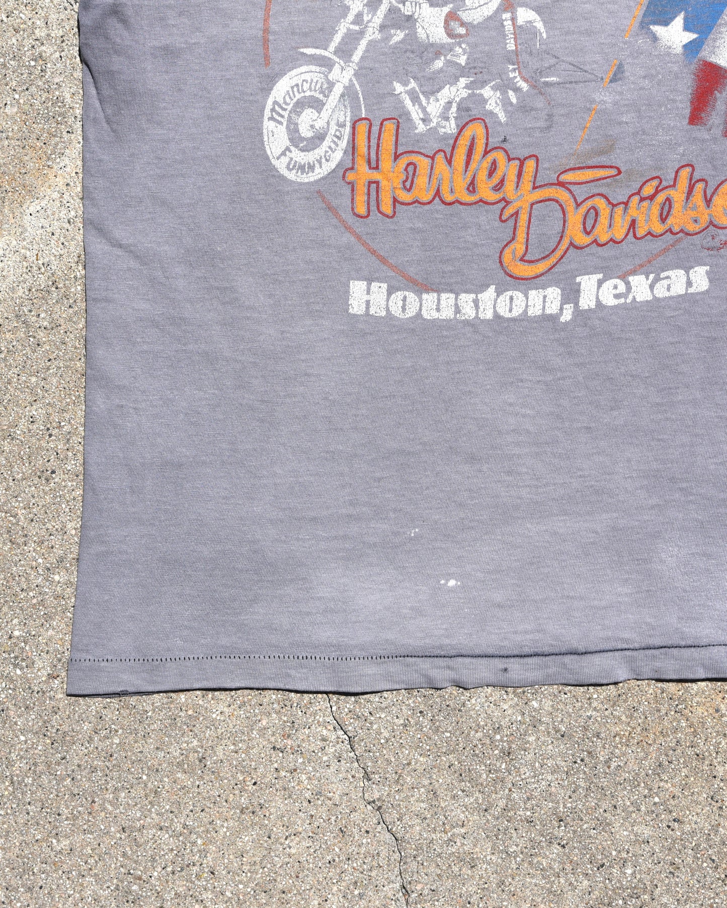 1980s Sun Faded Mancuso Harley Davidson Tshirt