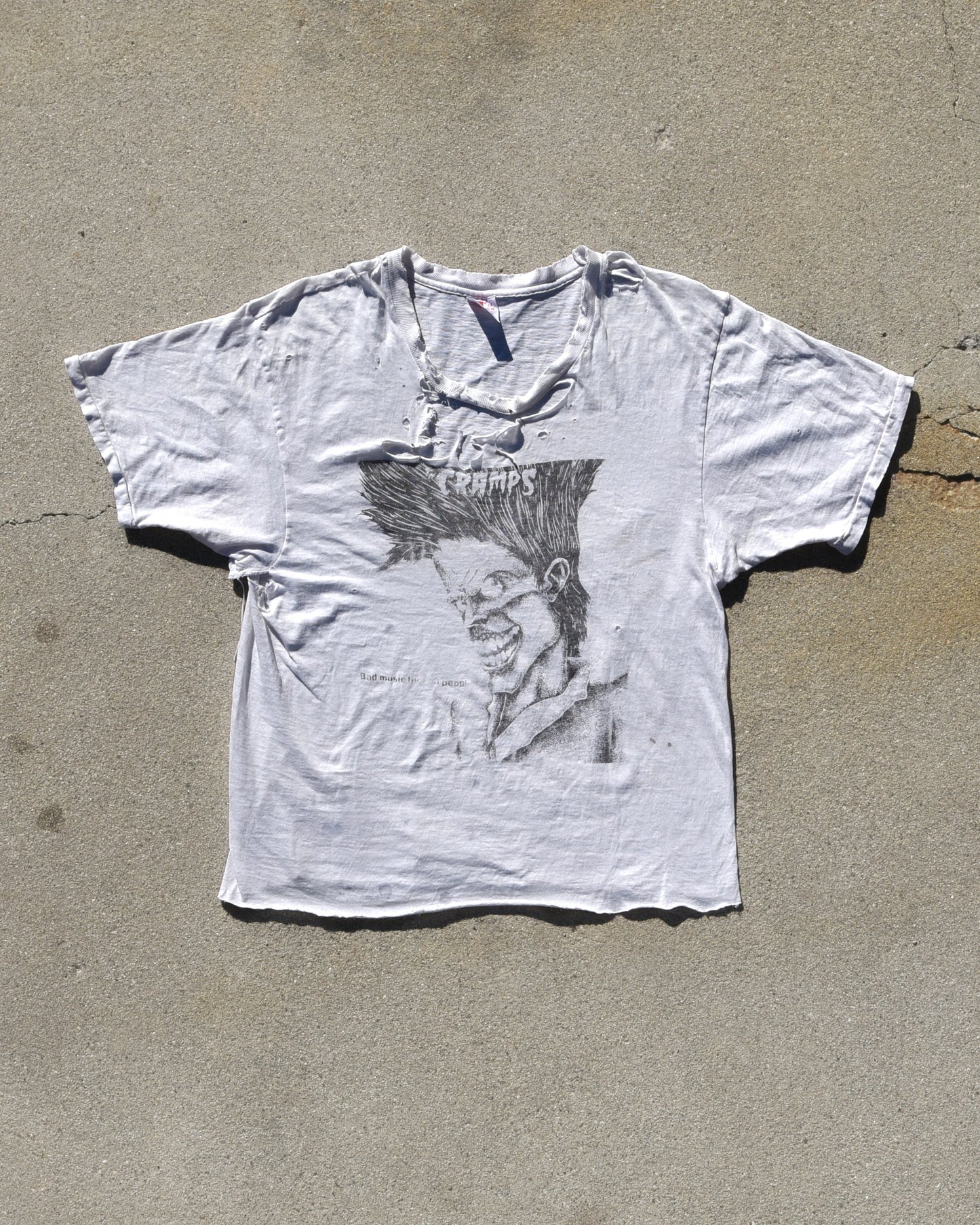 1980s Thrashed Cramps Band Tshirt