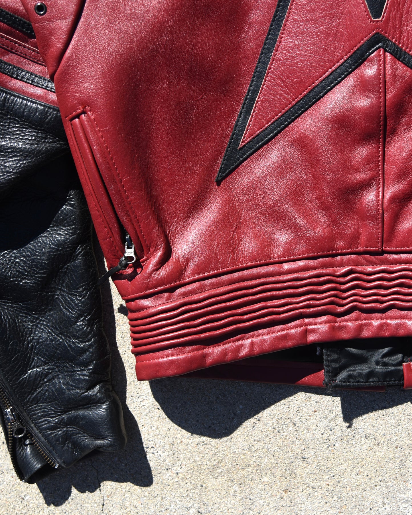 1990s Vanson Star Racing Motorcycle Jacket Size 42