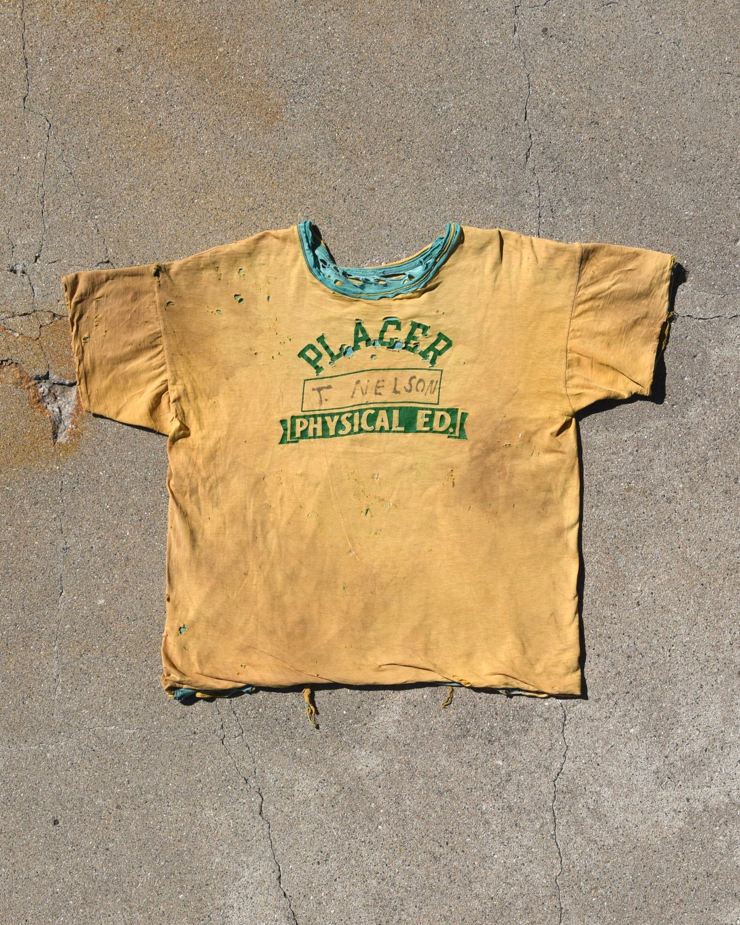 1950s Placer Phys Ed Double Face Tshirt