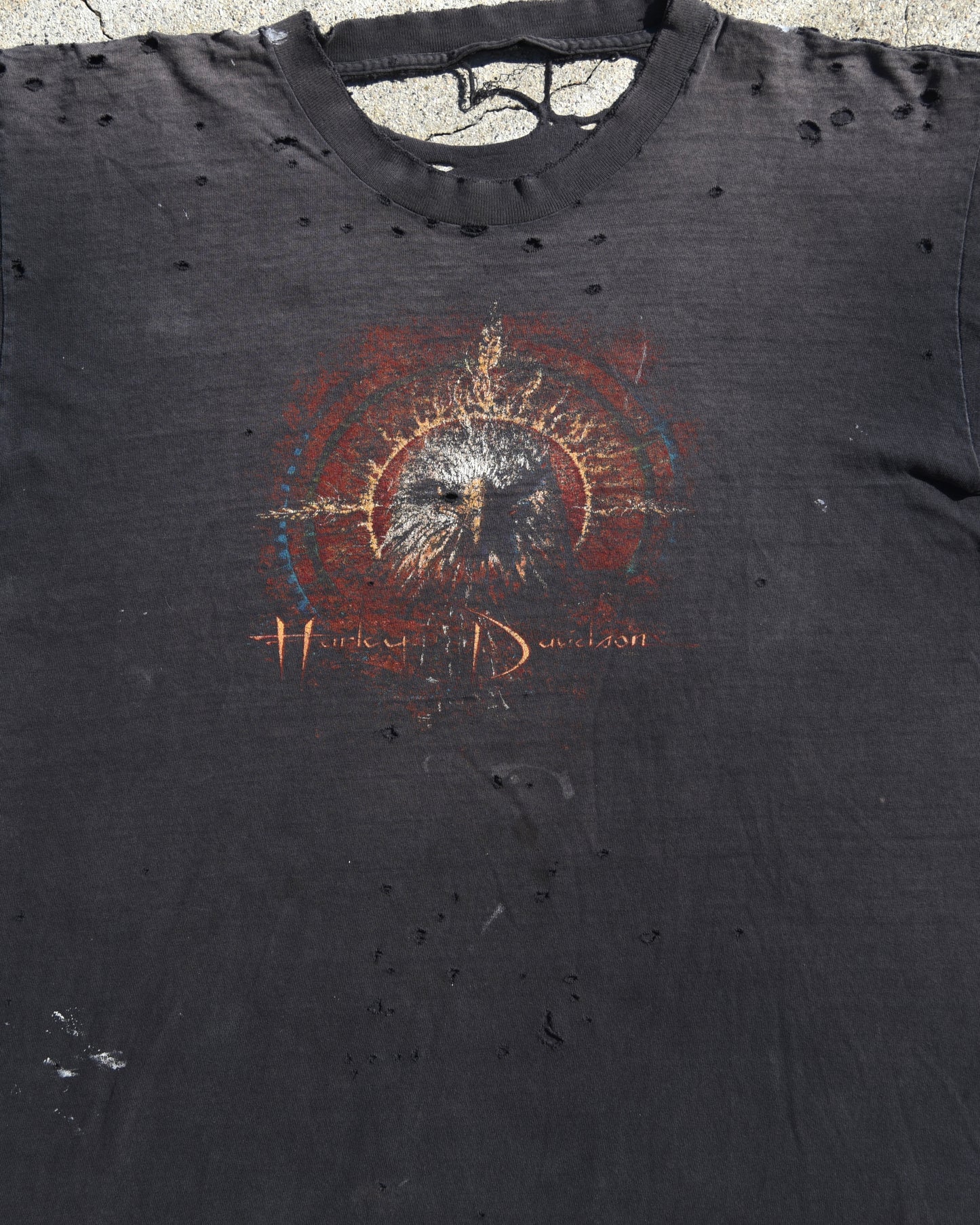 1990s Thrashed and Faded Harley Davidson Tshirt