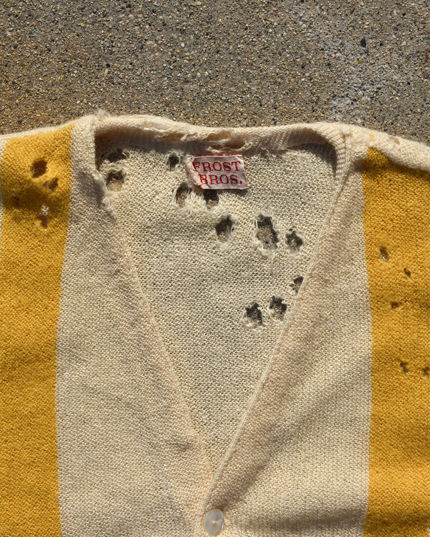 1940s Frost Bros Thrashed Wool Cardigan