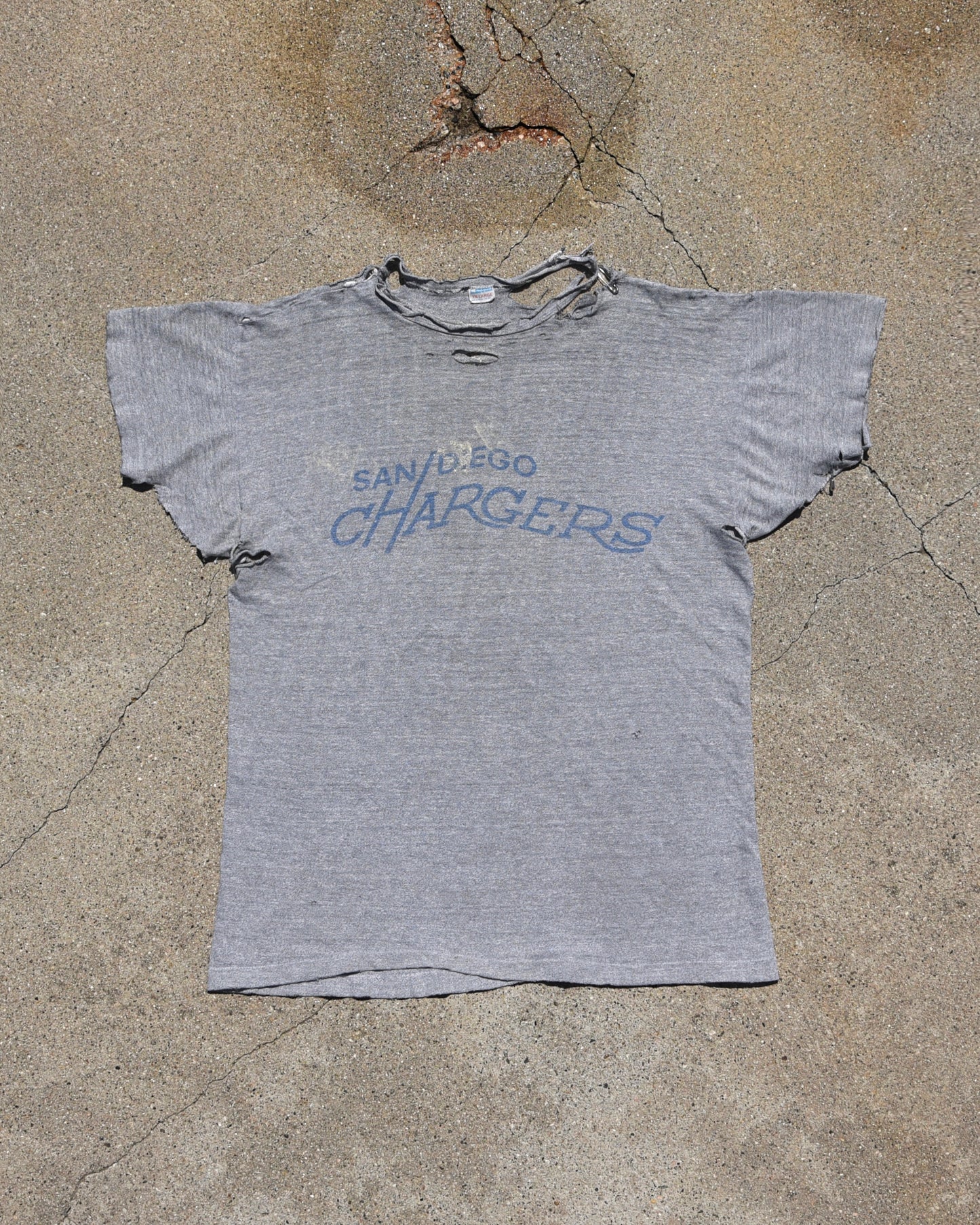 1970s Thrashed San Diego Chargers Tshirt
