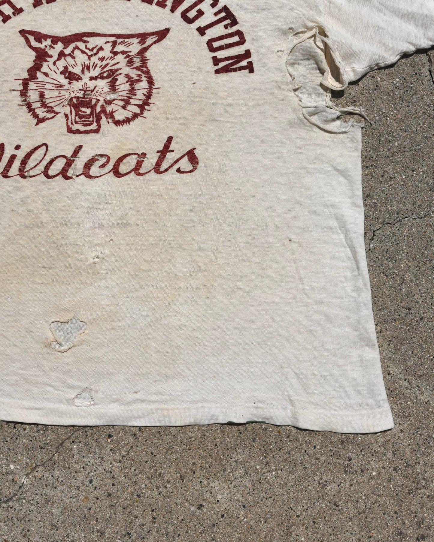 1950s Thrashed South Huntington Wildcats Tshirt