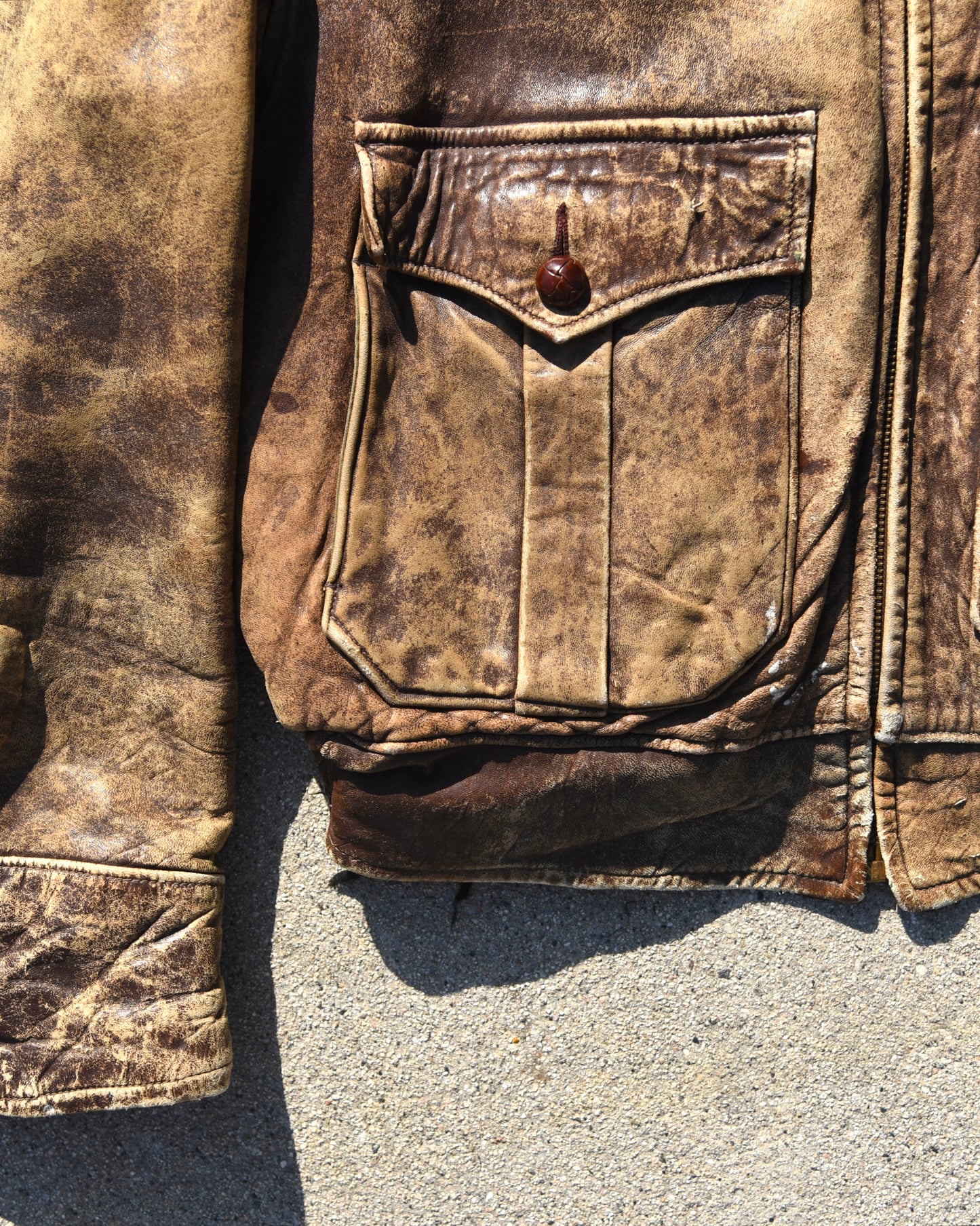1940s LaPlaya Marlboro Spitfire Horsehide And Alpaca Lined Bomber Jacket