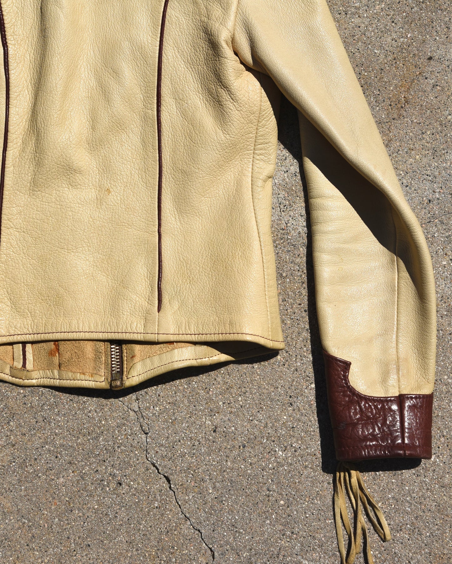1970s East West Musical Instruments Femme Leather Jacket