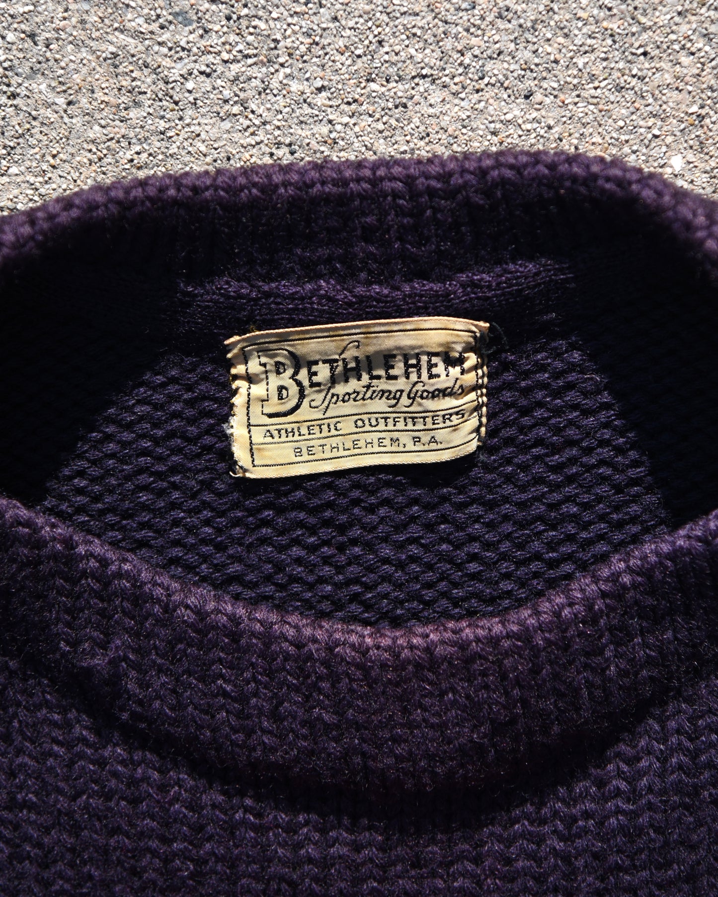 1930s Union Mills Woven Knit Sweatshirt - Bethlehem PA - Large