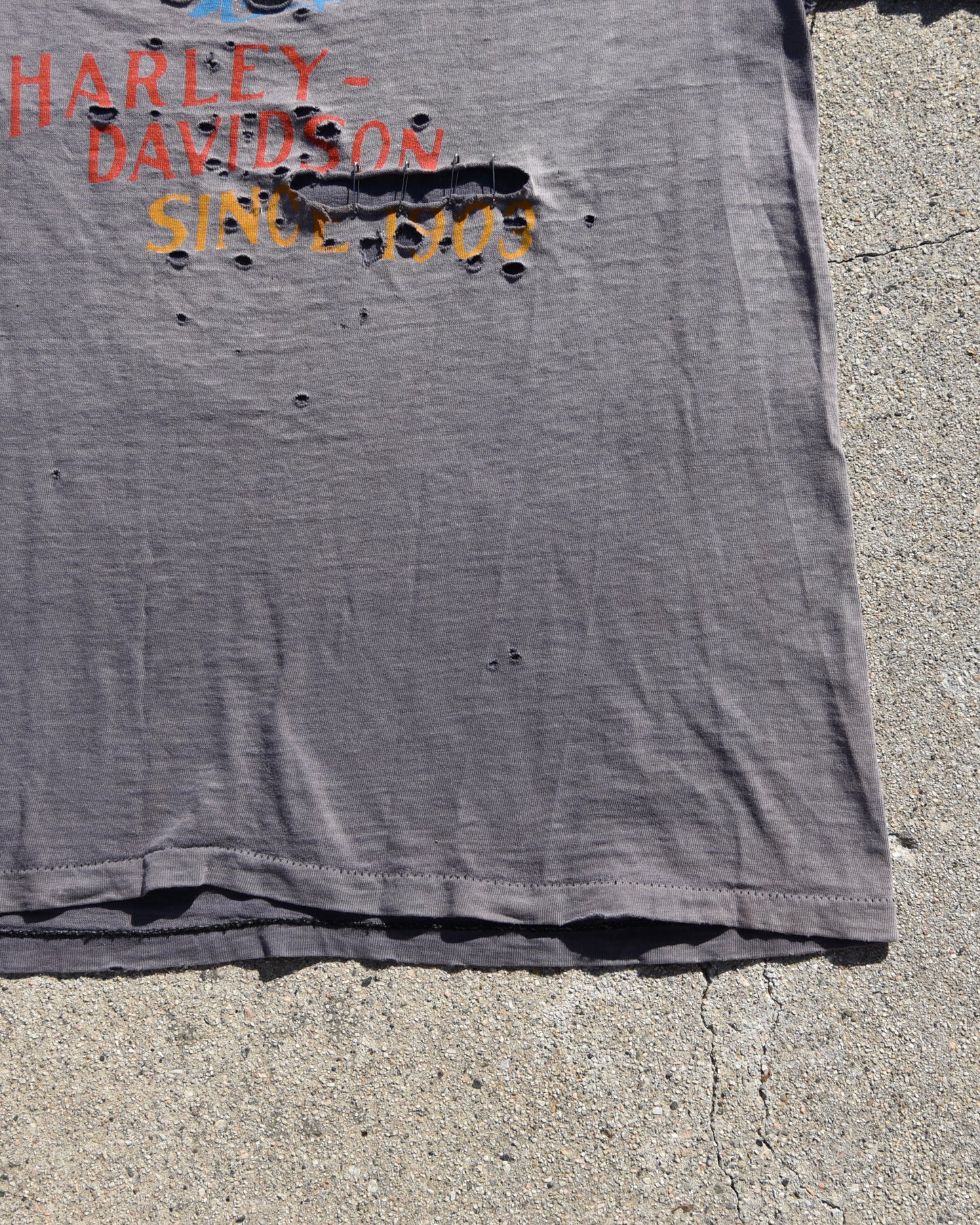 1980s Thrashed Harley Davidson Tshirt