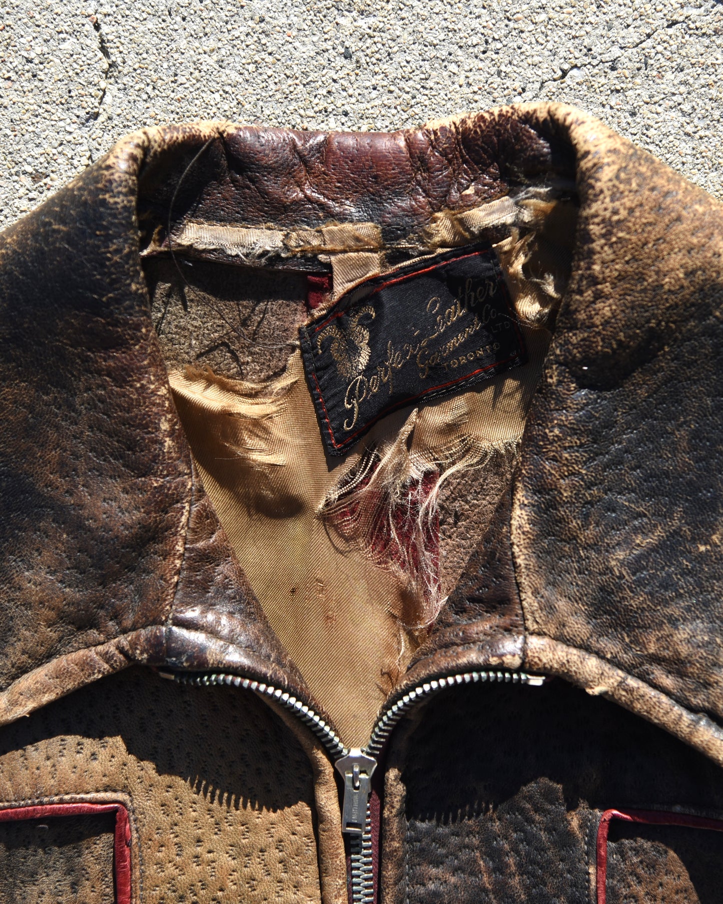 1940s Horsehide Buckleback Leather Jacket