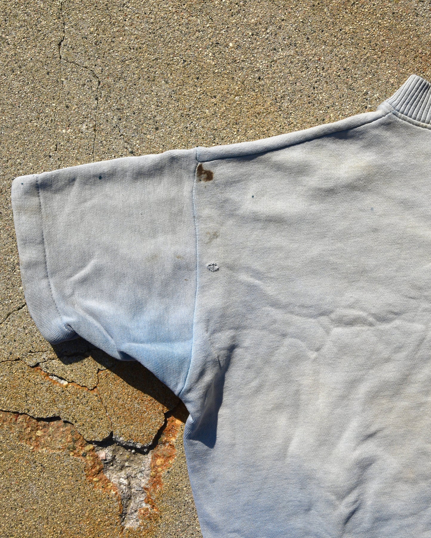 1960s Cascadia Sun Faded Blue Quarter Zip Sweatshirt