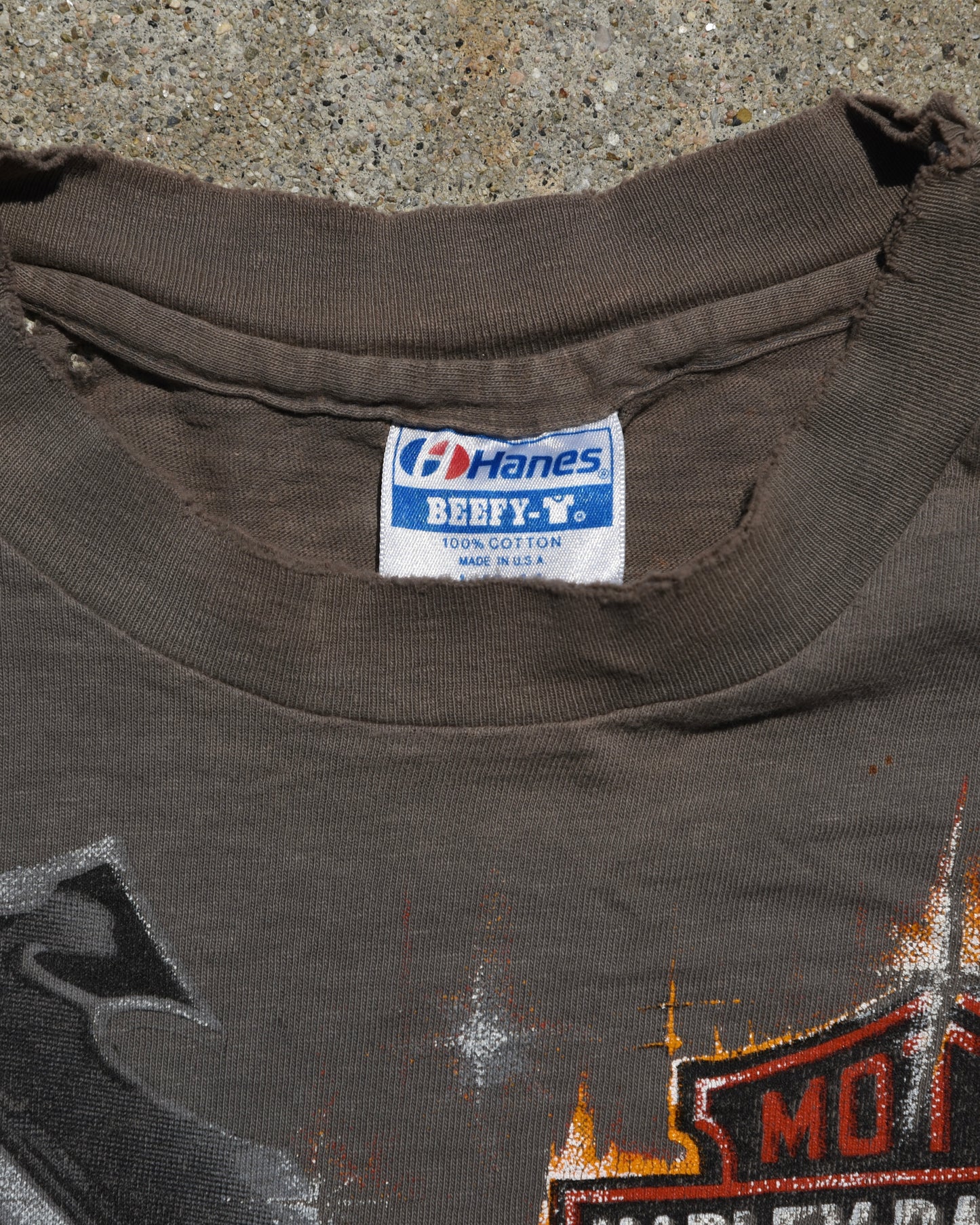 1980s Sun Faded Harley Davidson Real Steel Tshirt