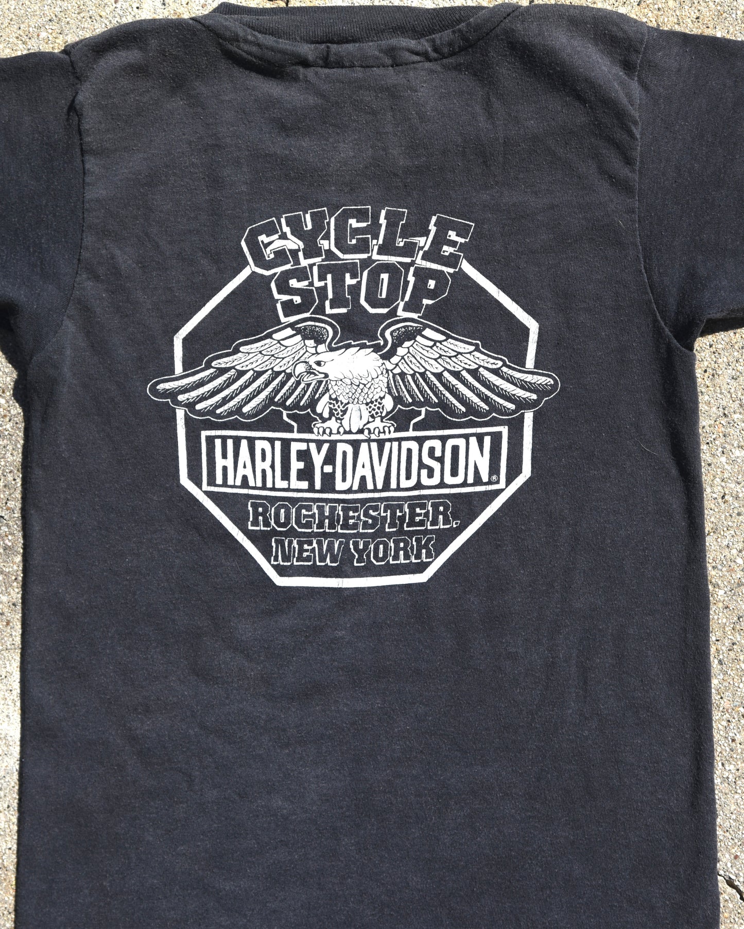 1980s My Daddy Loves Two Things Harley Davidson Femme Tshirt