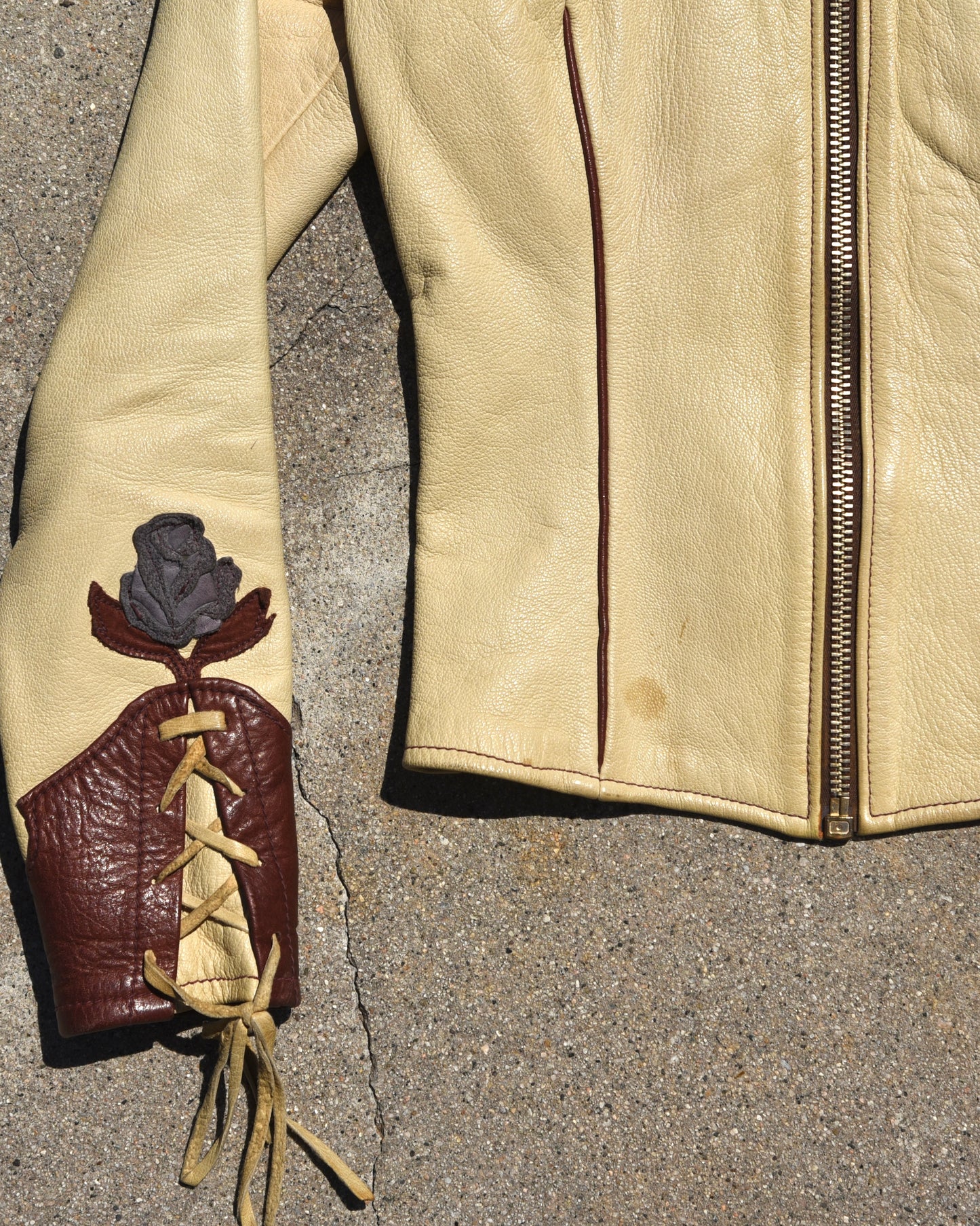 1970s East West Musical Instruments Femme Leather Jacket