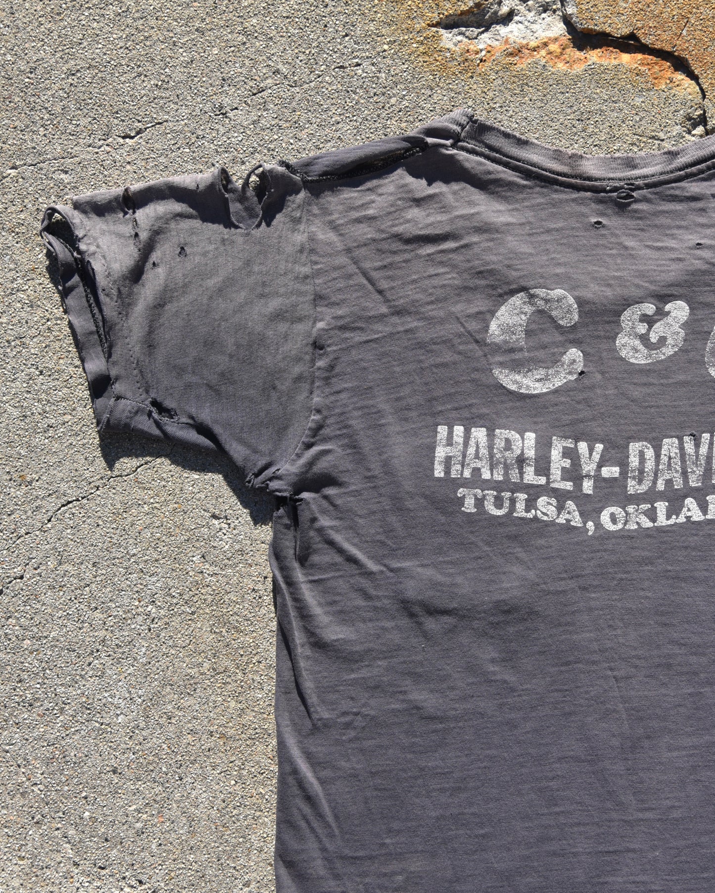 1970s Harley Davidson Pocket Tshirt - Thrashed