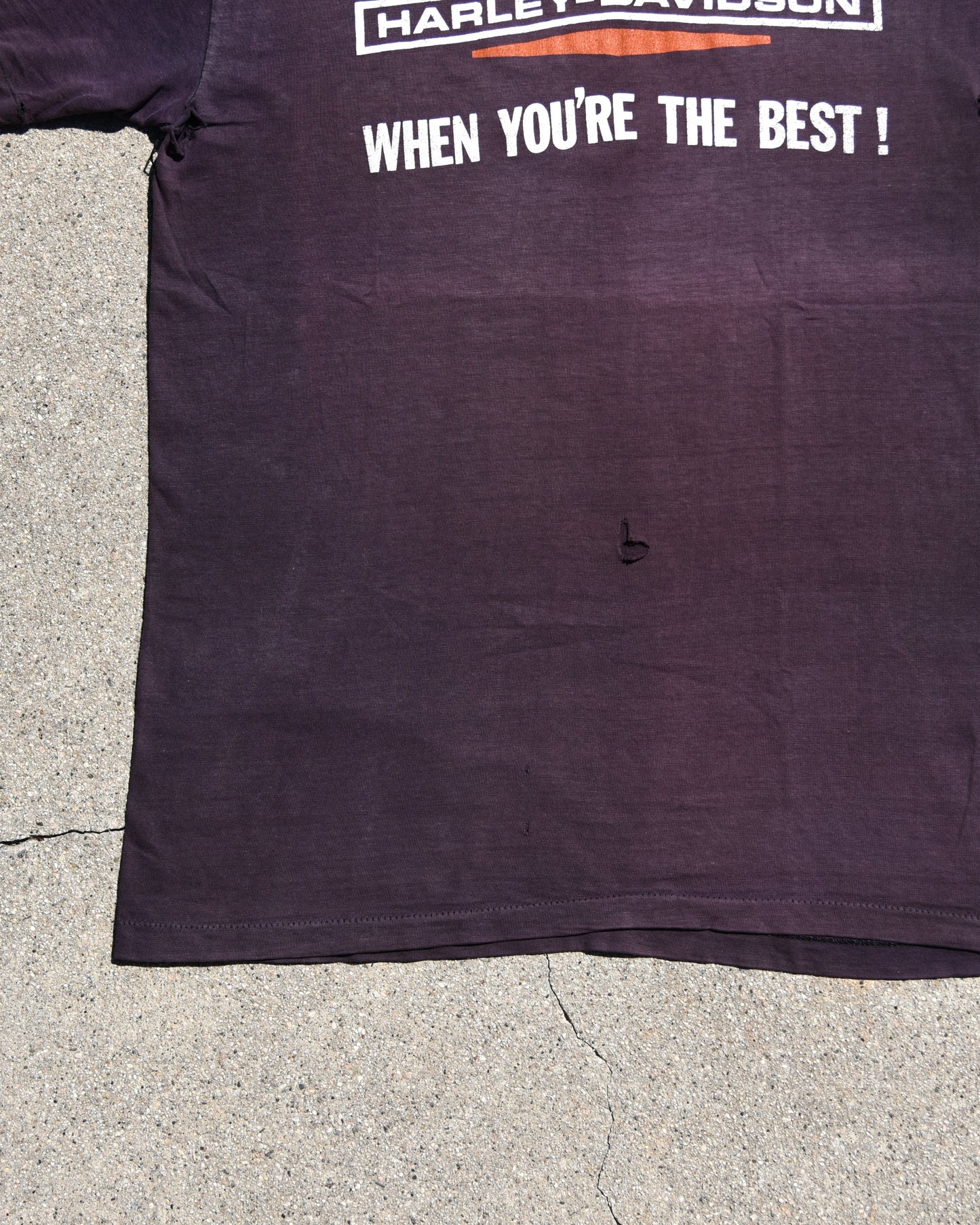 1970s Sun Faded It’s Hard To Be Humble Harley Tshirt