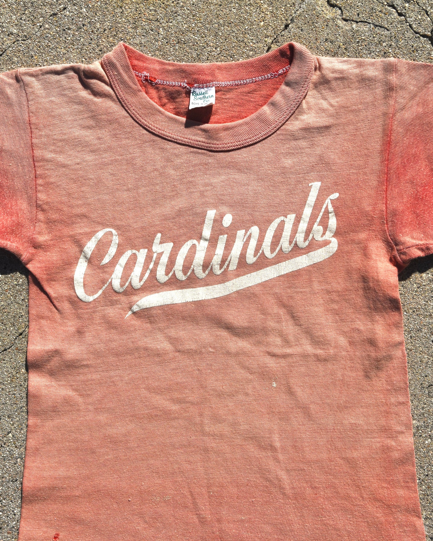 1950s Sun Faded Cardinals #7 Femme Tshirt