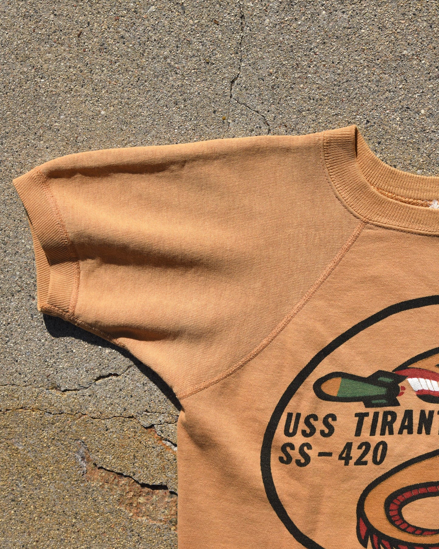 1960s USS Tirante Navy Short Sleeve Sweatshirt