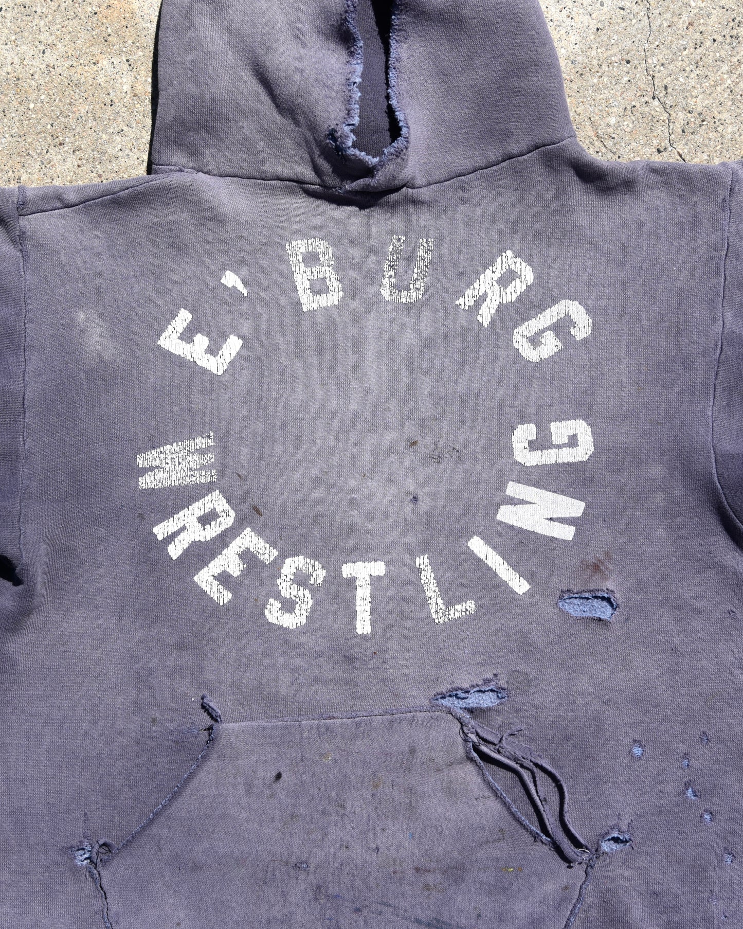 1960s Sun Faded E’burg Wrestling Hoodie