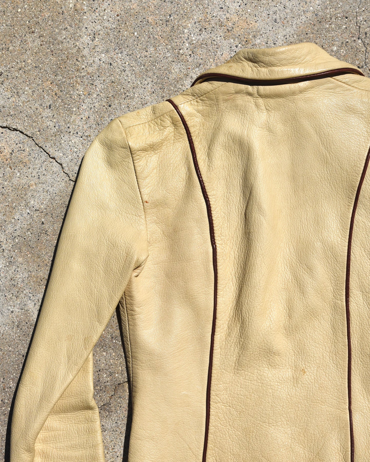 1970s East West Musical Instruments Femme Leather Jacket