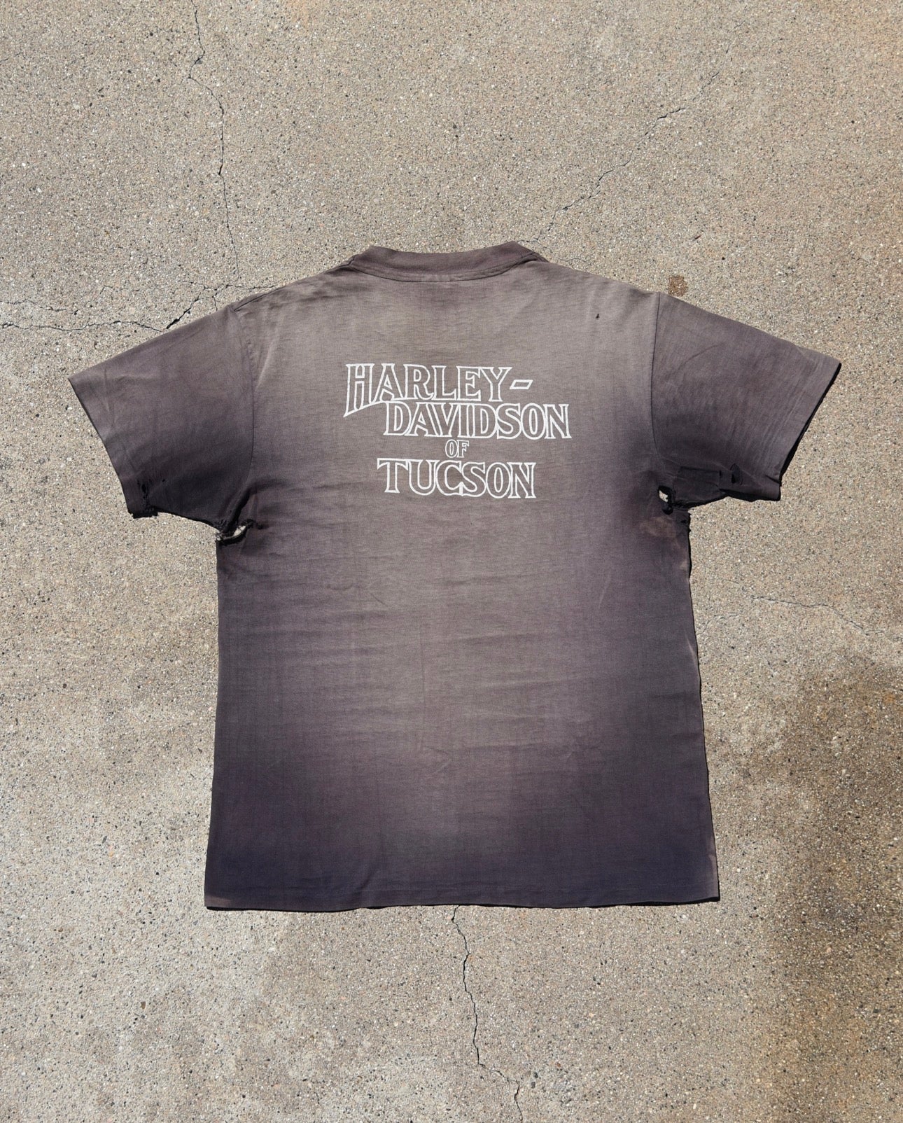 1970s Thrashed and Faded Harley Davidson Tshirt
