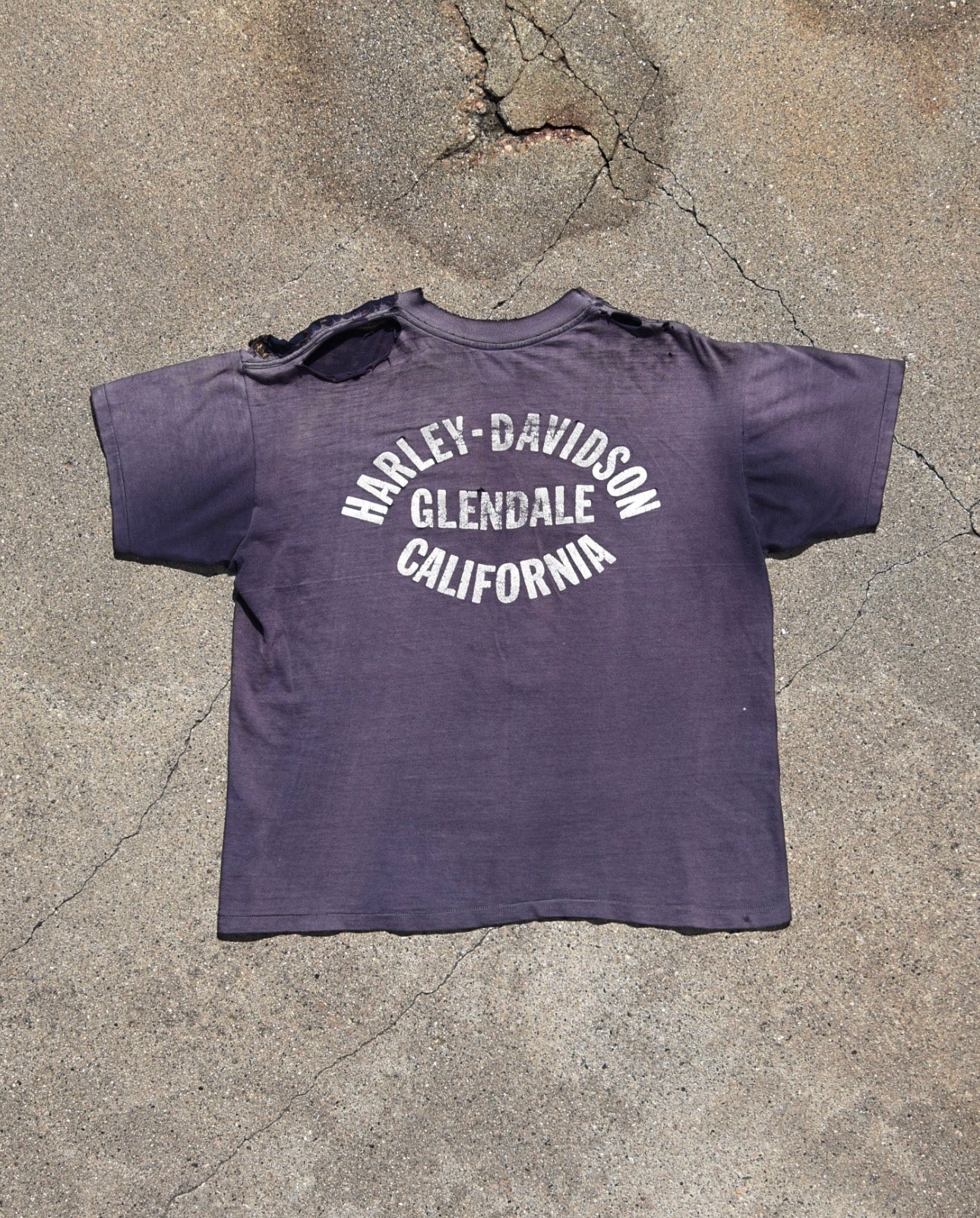 1970s Faded and Repaired Harley Davidson More Than A Machine Tshirt