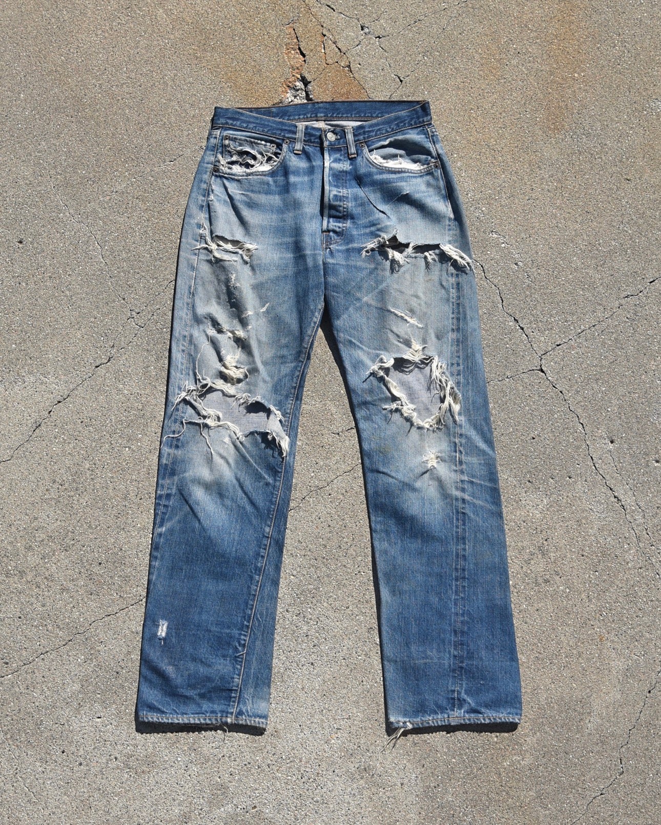 1960s Thrashed Levi’s 501xx Denim Jeans
