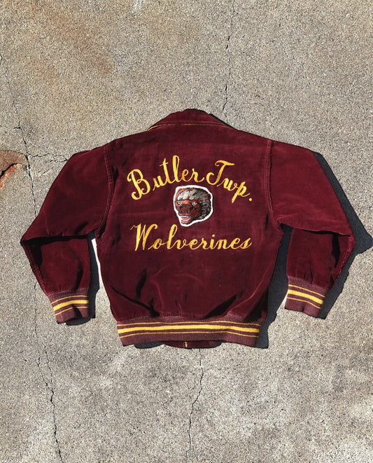1950s Butler Wolverines Corduroy Jacket
