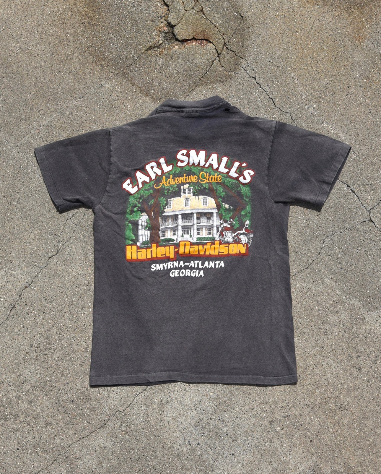 1980s Faded Ghost Pocket Harley Davidson Tshirt