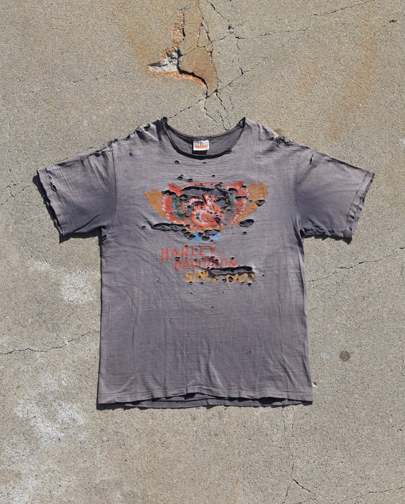 1980s Thrashed Harley Davidson Tshirt