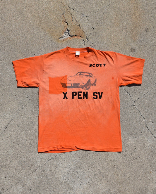 1970s Sun Faded Corvette Ghost Pocket Tshirt