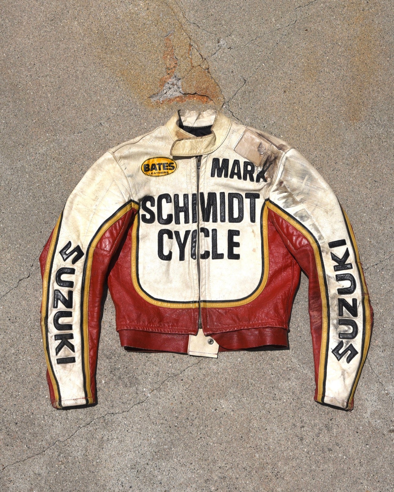 1970s Bates x Schmidt Cycle Suzuki Motorcycle Racing Jacket