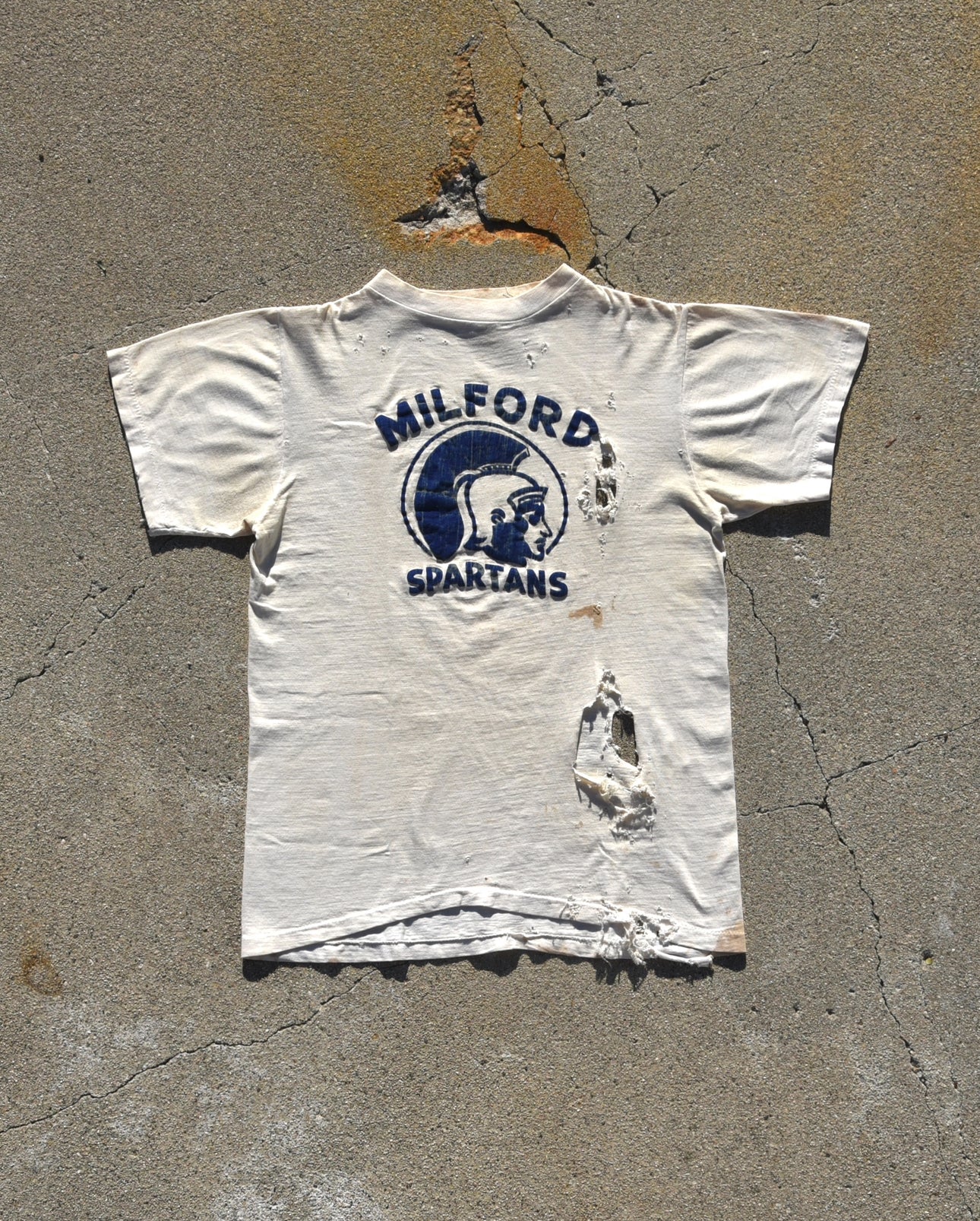 1950s Thrashed Milford Spartans Tshirt