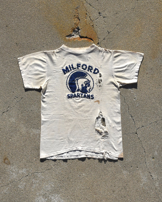 1950s Thrashed Milford Spartans Tshirt