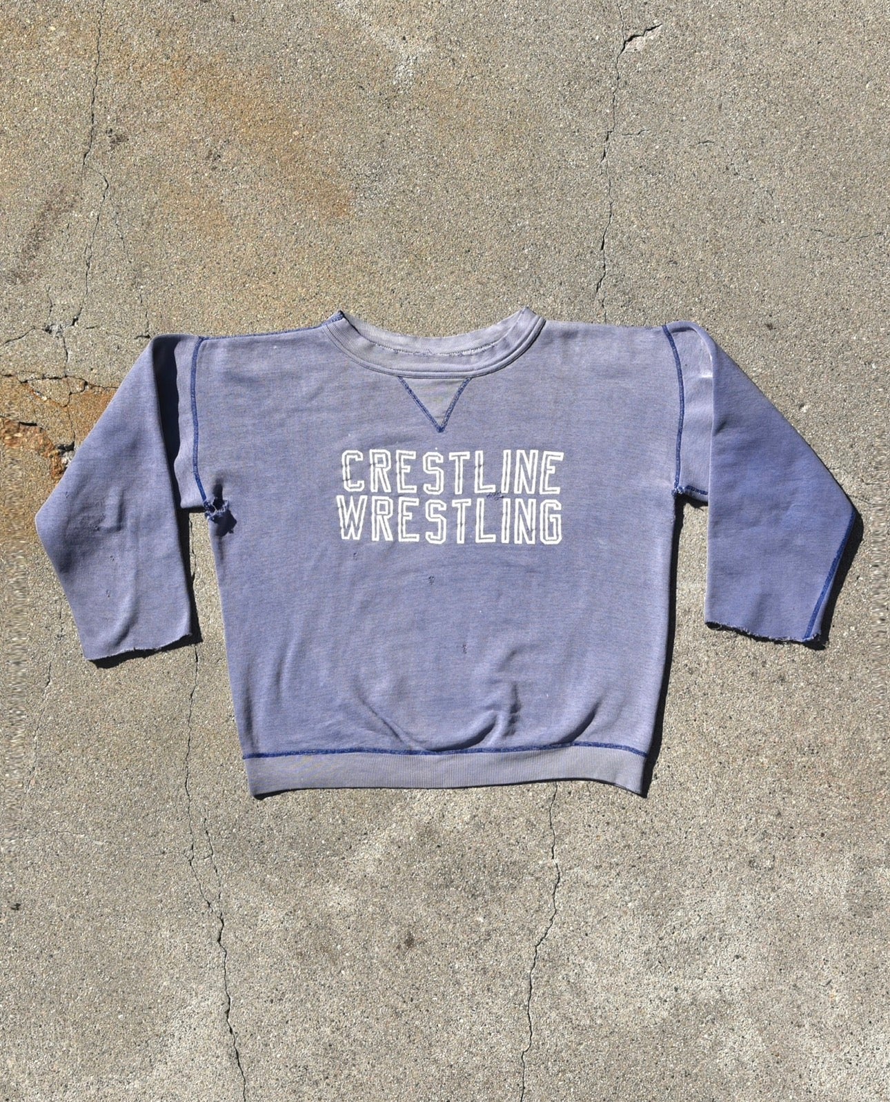 1960s Sun Faded Crestline Wrestling Single V Sweatshirt